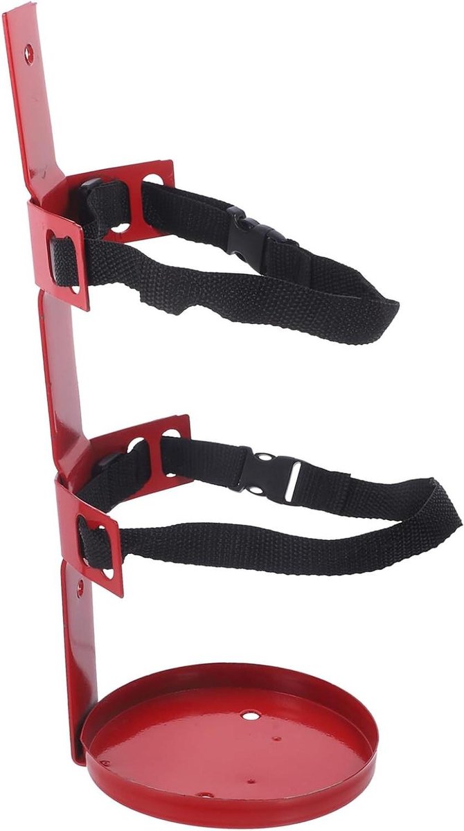 Brandblusser Houder - Blusserbeugel Wandmontage - Veiligheid Thuis - Roestbestendig Gepolijst Oppervlak - 36 cm - Rood