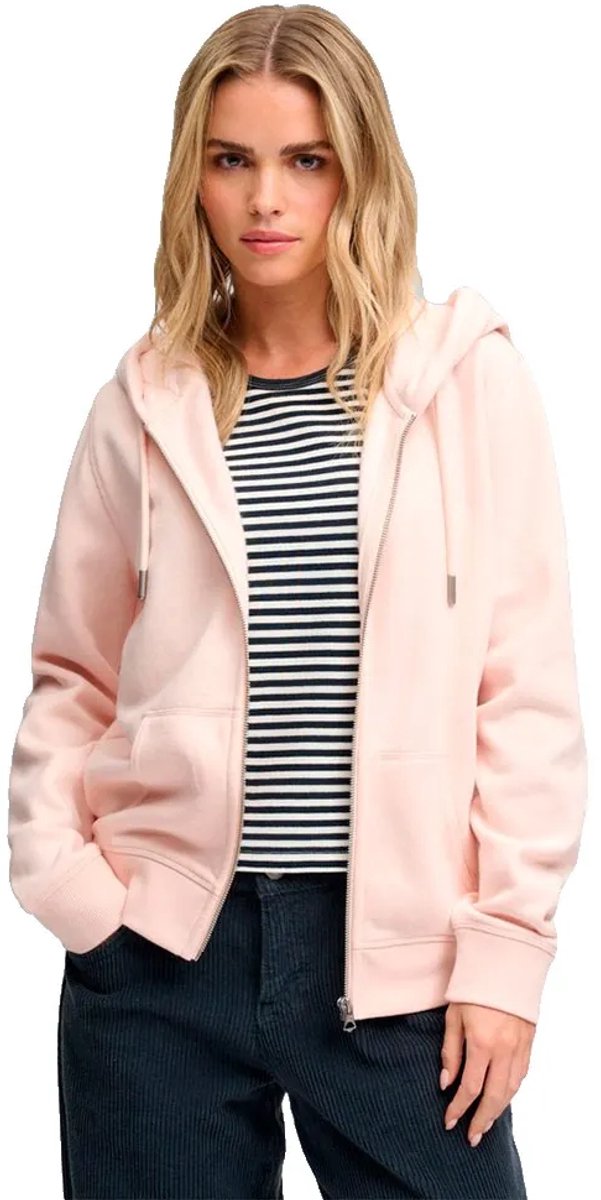 Superdry Signature Geborduurde Zip Hoodie Dames Hoodies Roze