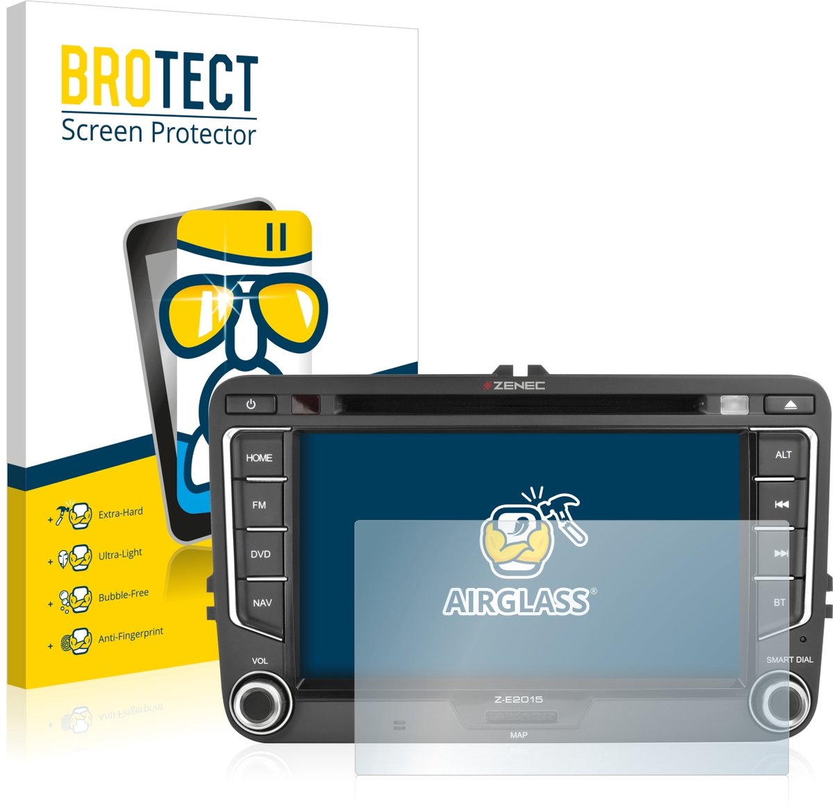 Screenprotector voor Zenec Z-E2015 Beschermglas transparant