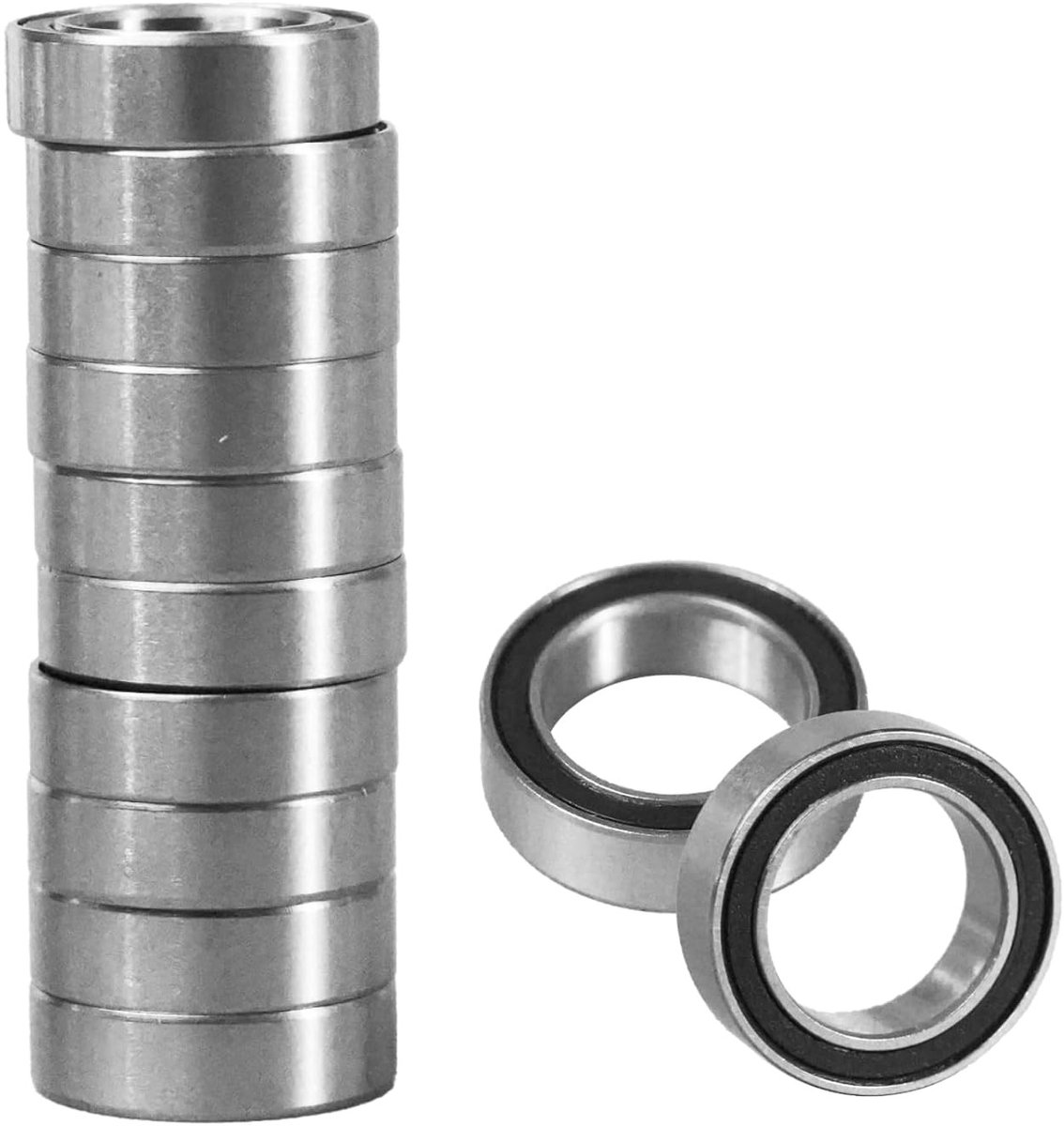 10 stuks 8x12x3.5mm kogellager met dubbele afdichting, MR128-2RS, geschikt voor machines en gereedschappen, duurzaam en betrouwbaar