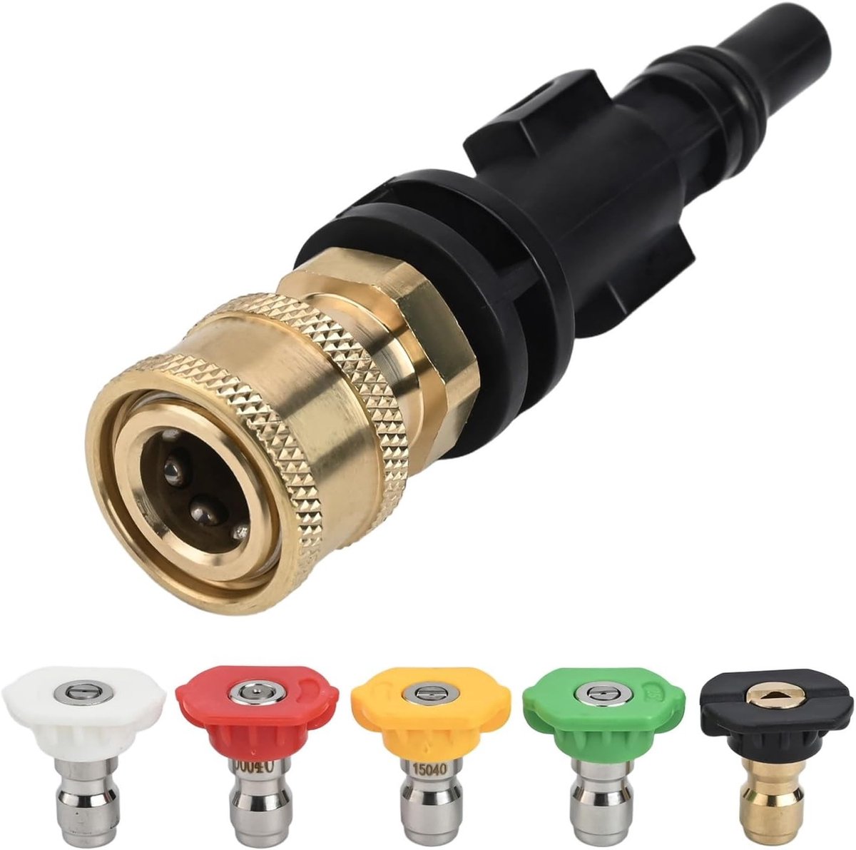 Hoge Druk Verbind Adapter 1/4, Geschikt voor Nozzle Accessoires en Langdurige Prestaties, Perfect voor Diverse Reinigingsklussen