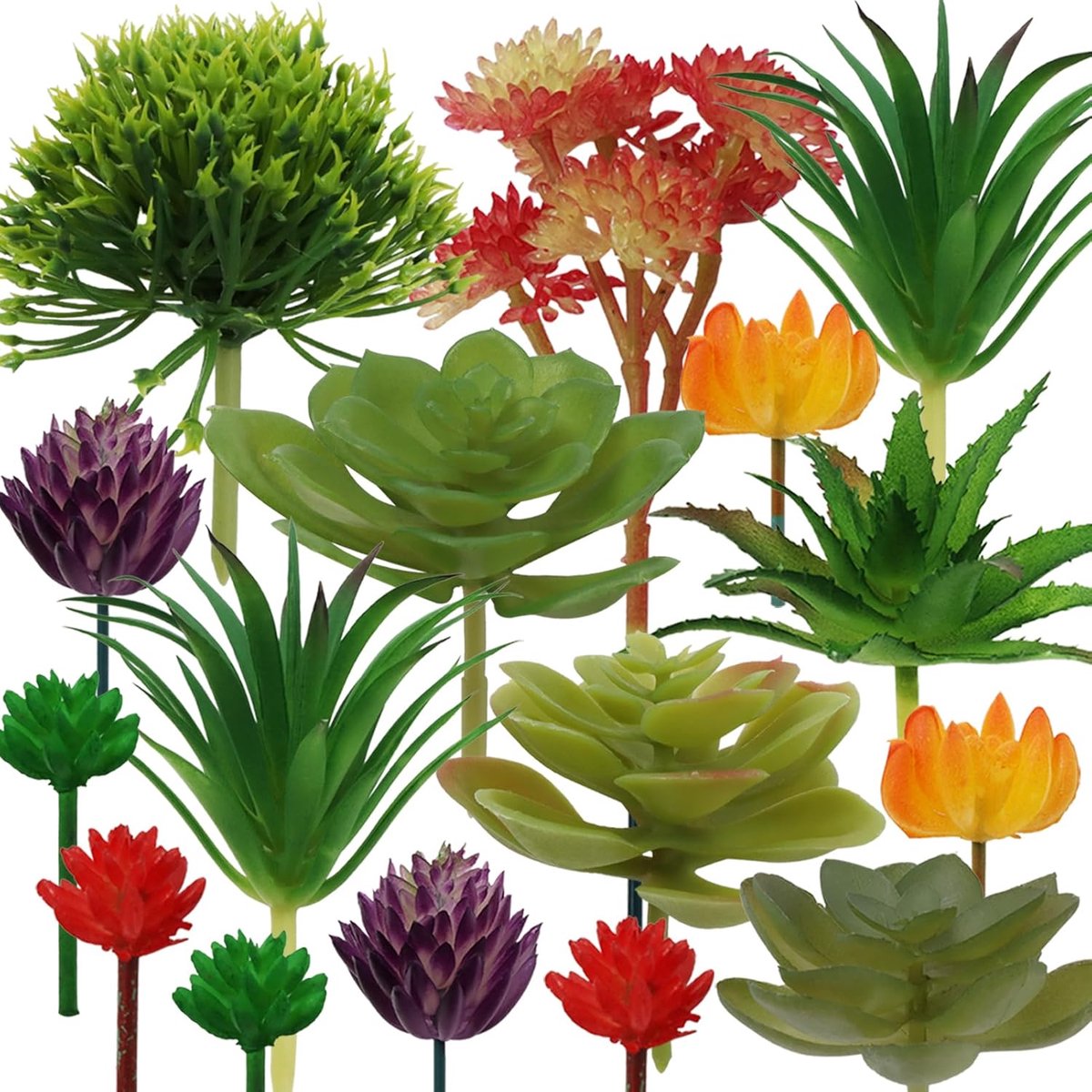 SnelShoppen - 22 Stuks Mini Kunstmatige Succulenten, Nep Succulenten voor DIY Decoratie, Perfect voor Wreaths, Tuin en Binnen
