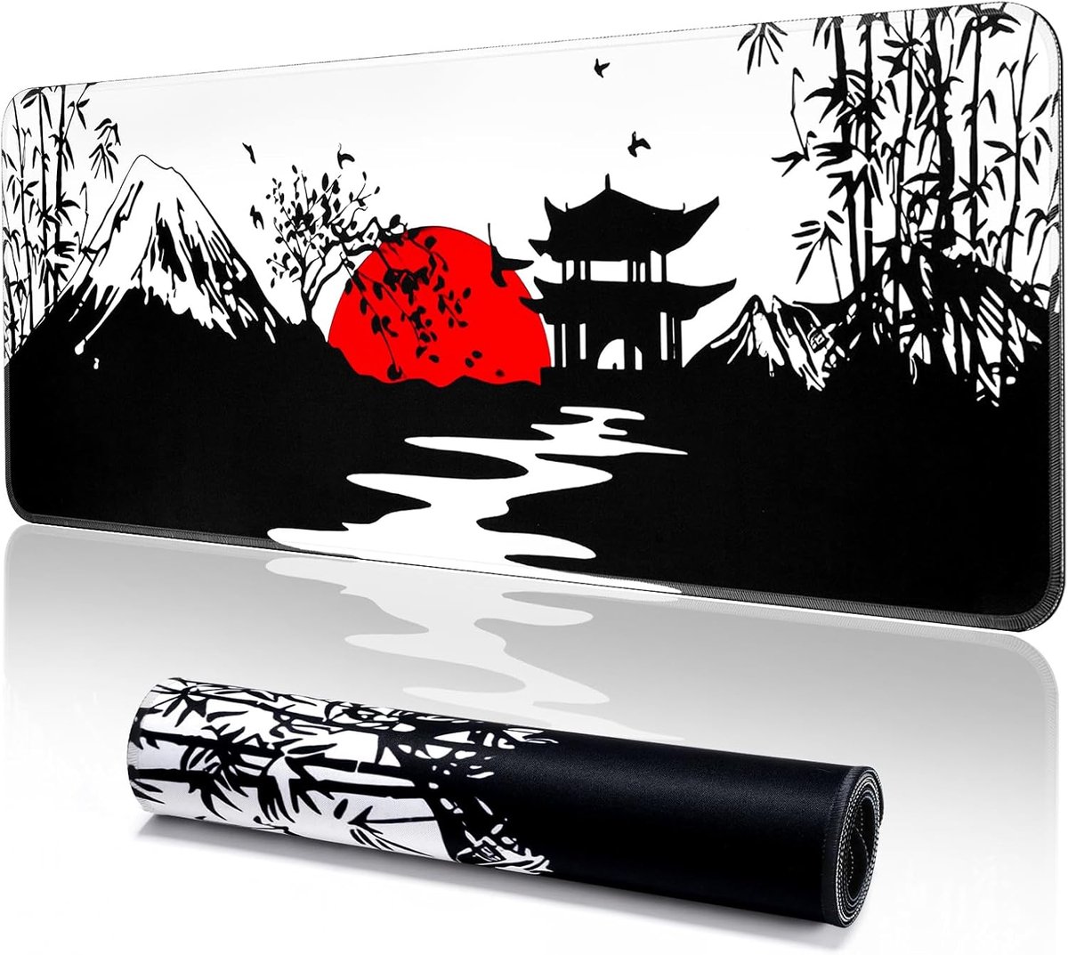 SnelShoppen - Grote Gaming Muismat 800 x 300 x 3 mm, Wasbare Keyboard Pad, Luxe Laptop Bureau Pad met Anti-Slip Rubber Basis, Uitgebreide Muismat voor