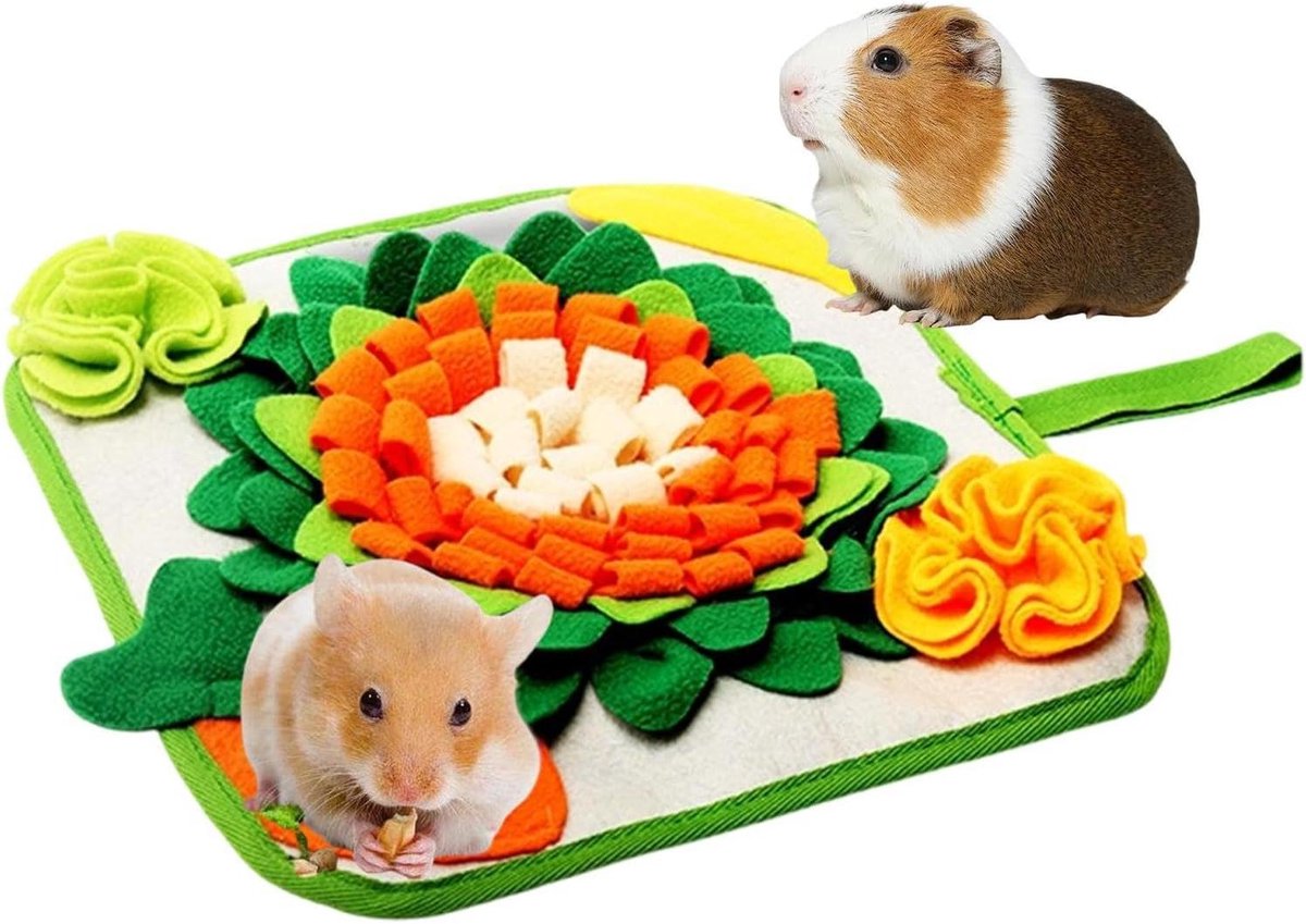 Snuffelmat Konijn - Voedselpuzzel Speelkleed - Huisdier Verrijking - Interactieve Voedseljacht - 32 x 15 x 2 cm - Niet gespecificeerd
