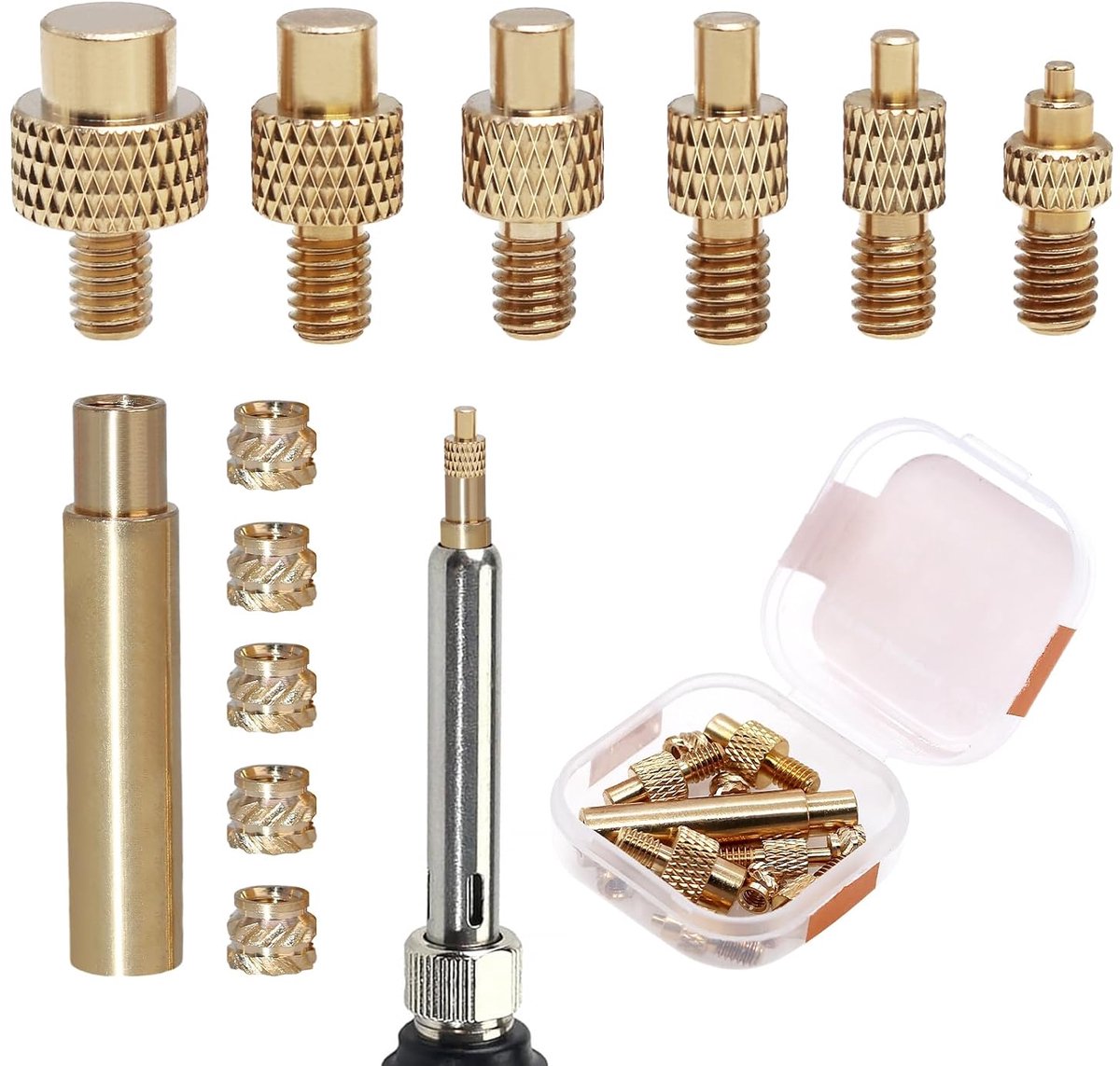 Soldering iron tip for thread inserts M2, M2.5, M3, M4, M5, M6, M8, points, for universal soldering iron tip 936 - ShopVlot