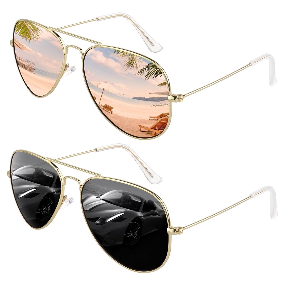 Omgoods - Retro Piloten Zonnebril met UV400 Bescherming