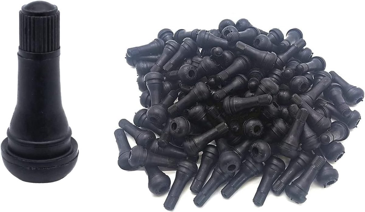 Omgoods - Set van 100 Rubber Ventiel voor Auto en Motoren