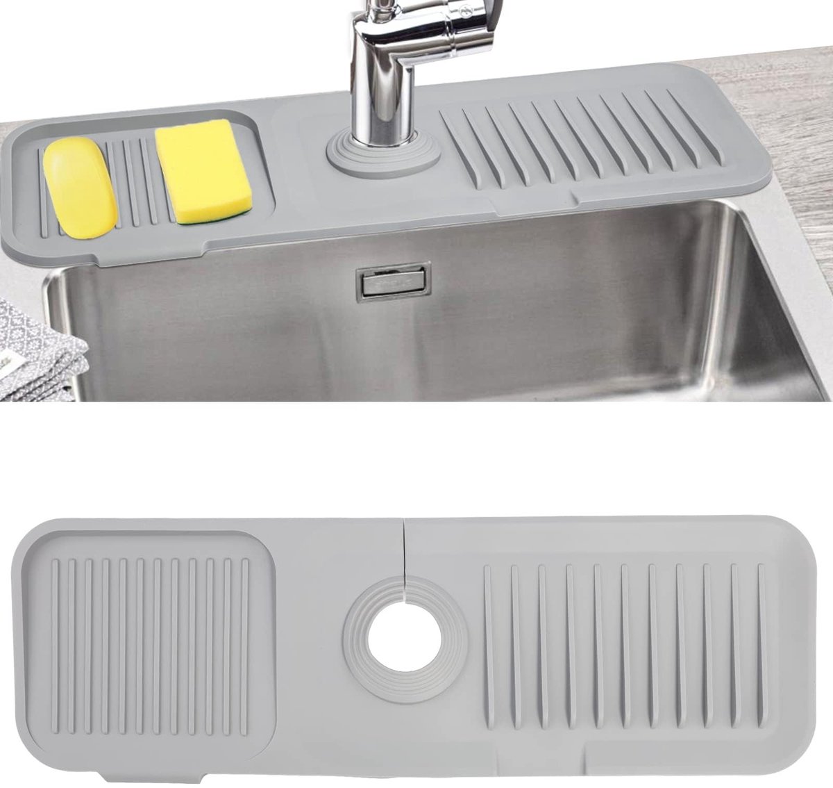 Omgoods - Silicone Kraanmat met Absorberende Functie voor Keuken en Badkamer