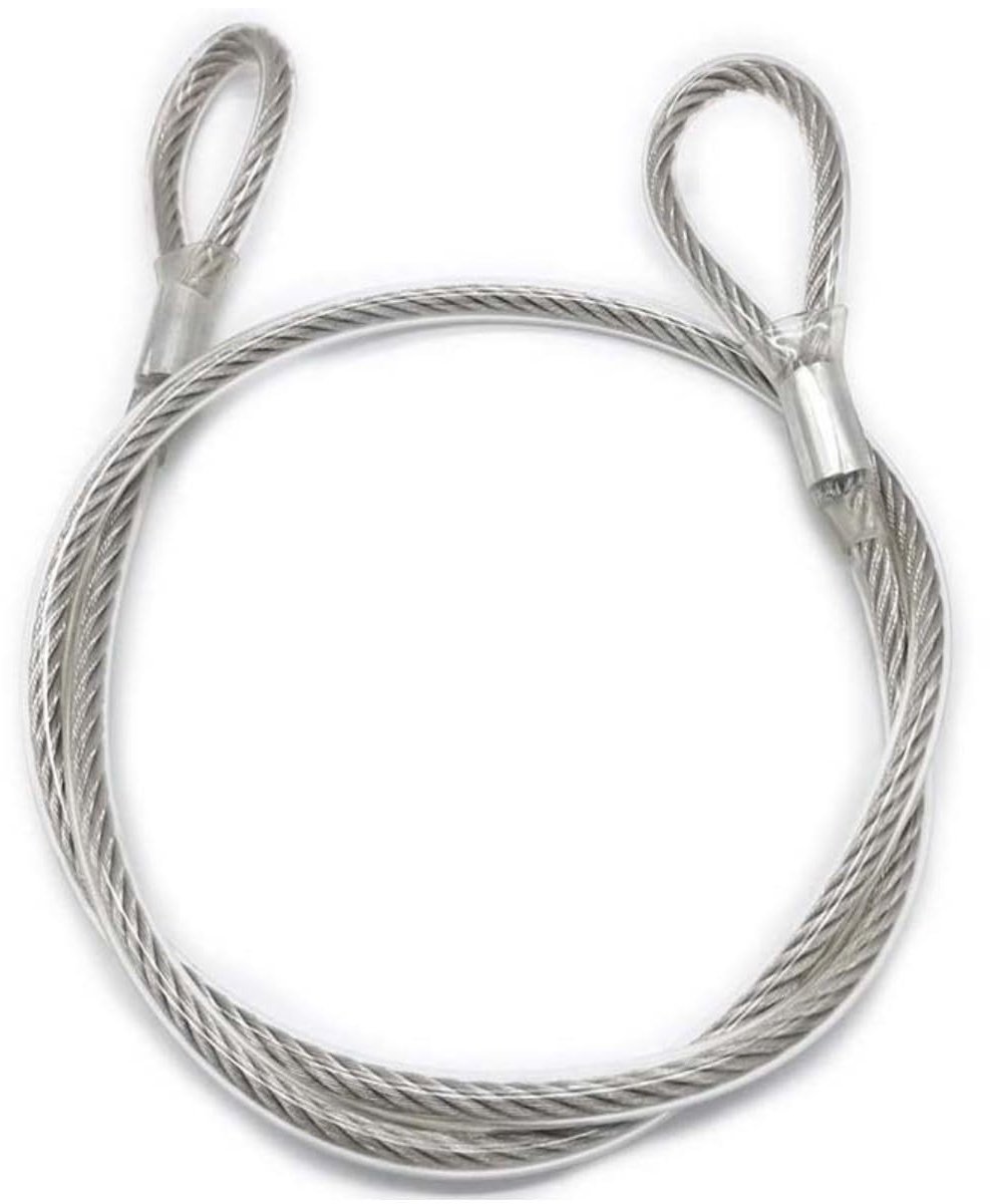 Omgoods - Veiligheidskabel van Staal met Oogjes - 4 mm x 5 m
