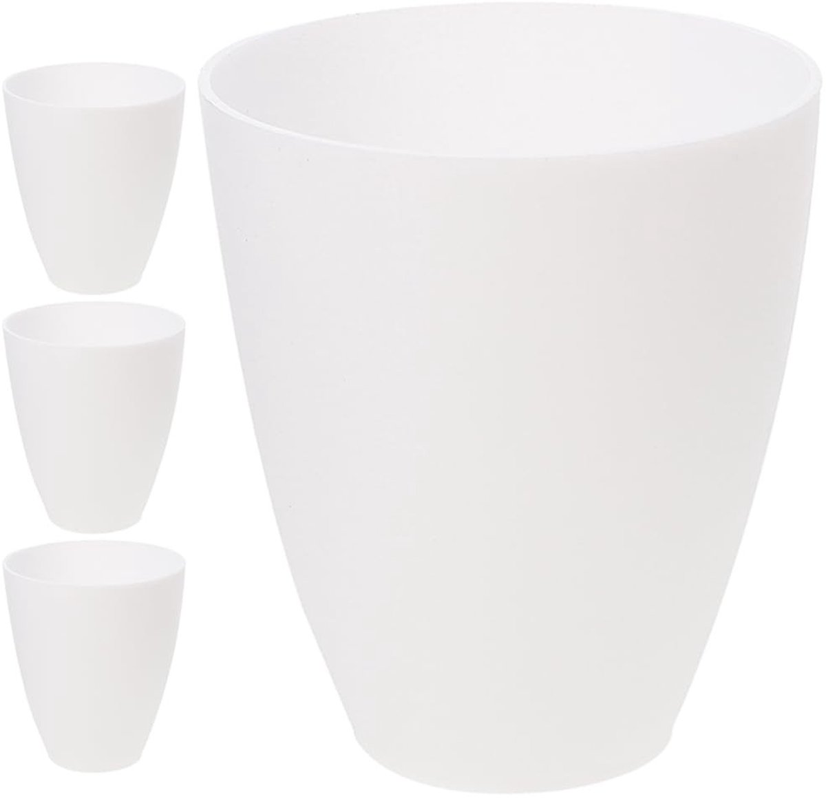 Omgoods - Set van 4 Witte Lampenkappen voor Vloerlampen en Plafondlampen