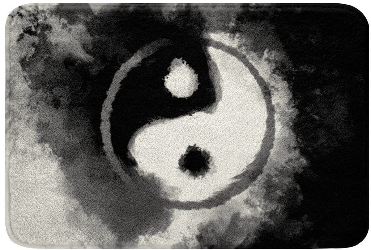 Omgoods - Yin Yang Badmat 50 x 32 cm met Antislip