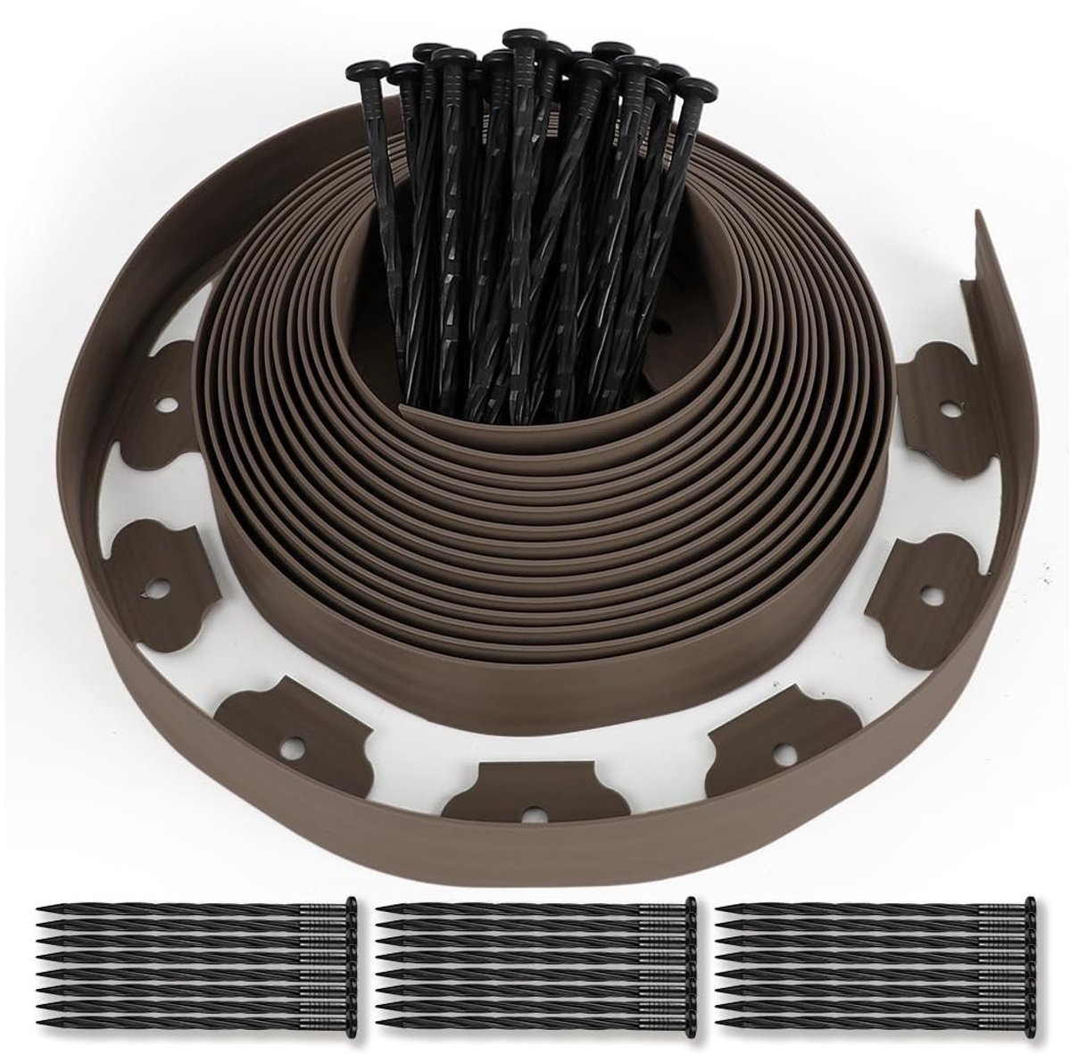 Omgoods - Flexibele Tuinfence van 10 m met 50 Pegs voor Tuin en Paden