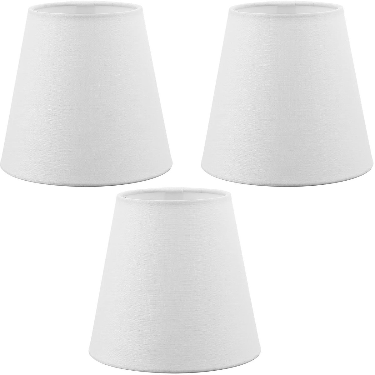 Omgoods - Set van 3 Witte Lampenkappen voor E14 Lampen