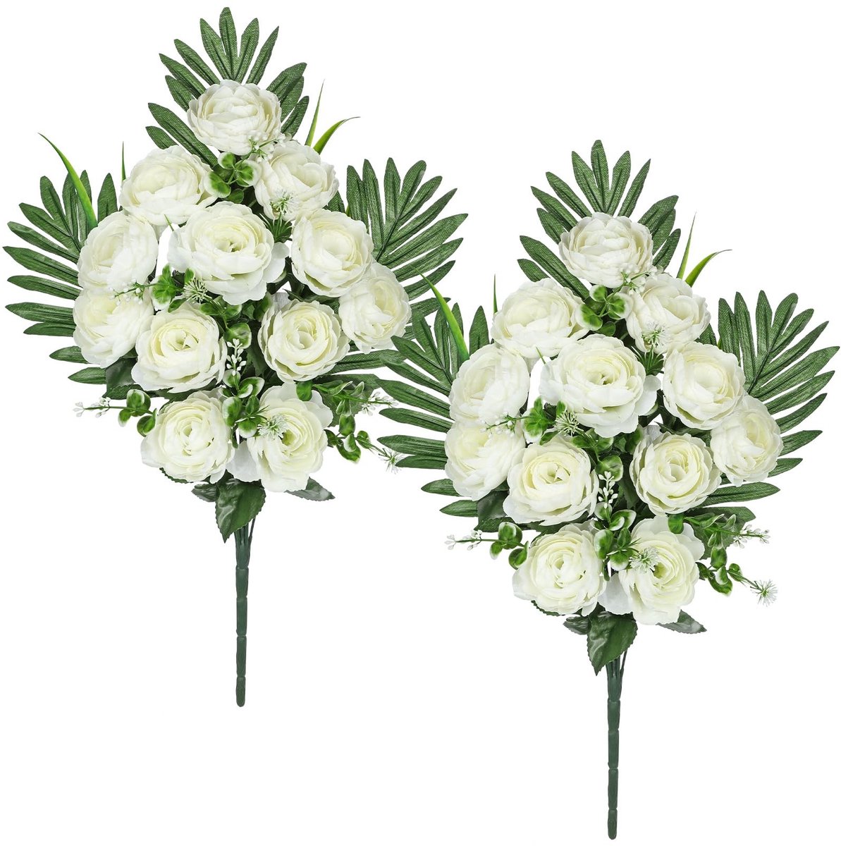 Omgoods - 2 Stuks Kunstmatige Bloemen voor Grafdecoratie