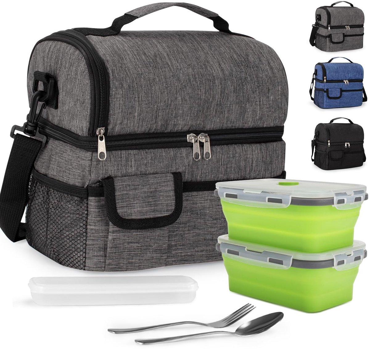 Omgoods - Geïsoleerde Lunchtas 10L met Dubbele Compartimenten