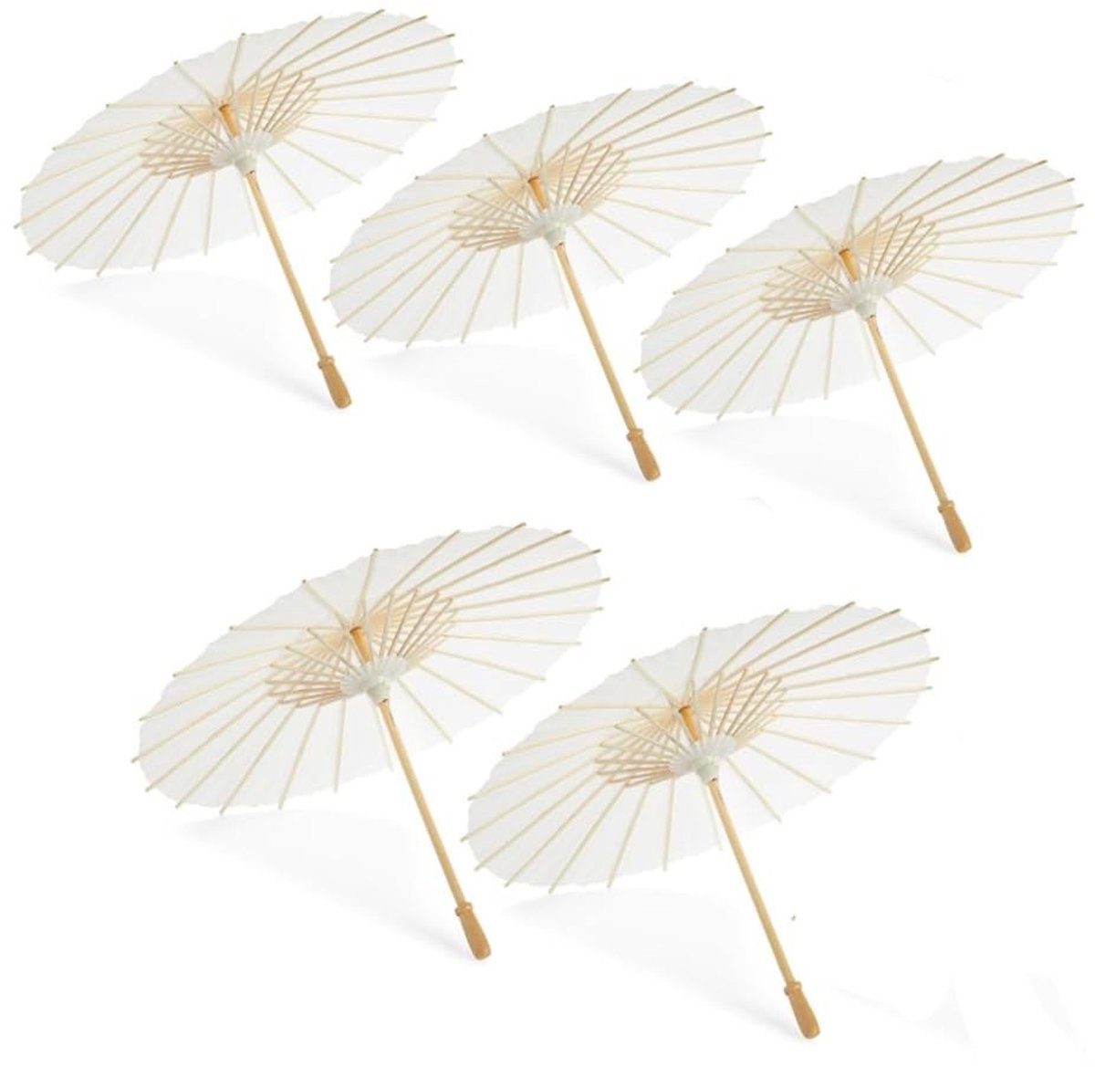 Omgoods - Set van 5 Papieren Parasols voor Feestjes en Decoratie