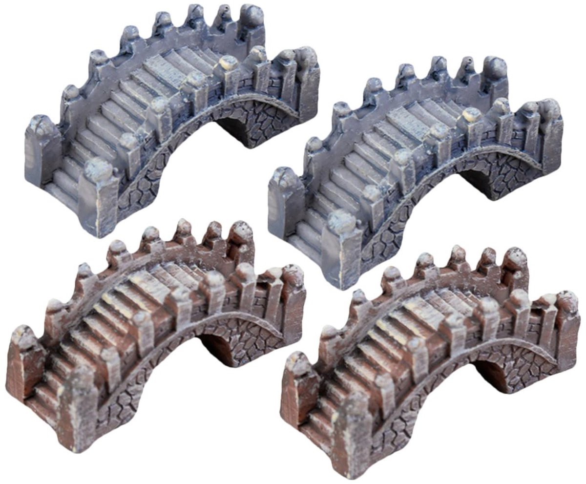 Omgoods- Landschapsornament Miniatuurbrug - Tuindecoratie - Micro-landschapsversiering - Hars - Sprookjestuin - Veilig en duurzaam