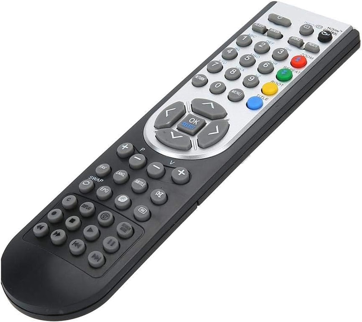 SnelShoppen - Vervangende Smart TV Afstandsbediening 10m/33ft Universeel voor OKI 16/19/22/24/26/32 Inch TV, Duurzame ABS Materialen, Eenvoudig in Geb