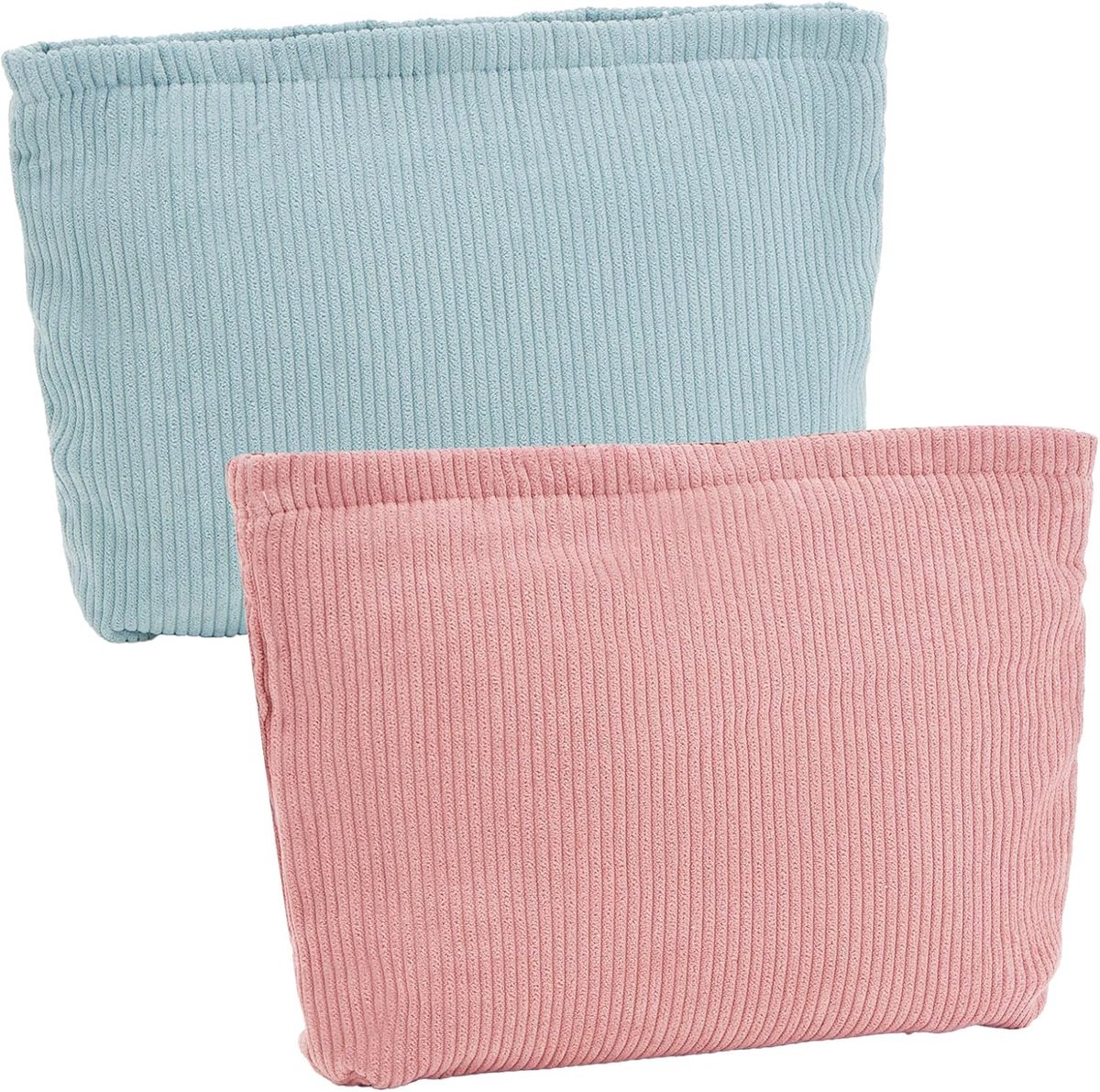Cosmetic Bag Toiletry Bag - 2 Stuks - Blauw & Roze - Voor Makkelijk Reizen - SnelShoppen