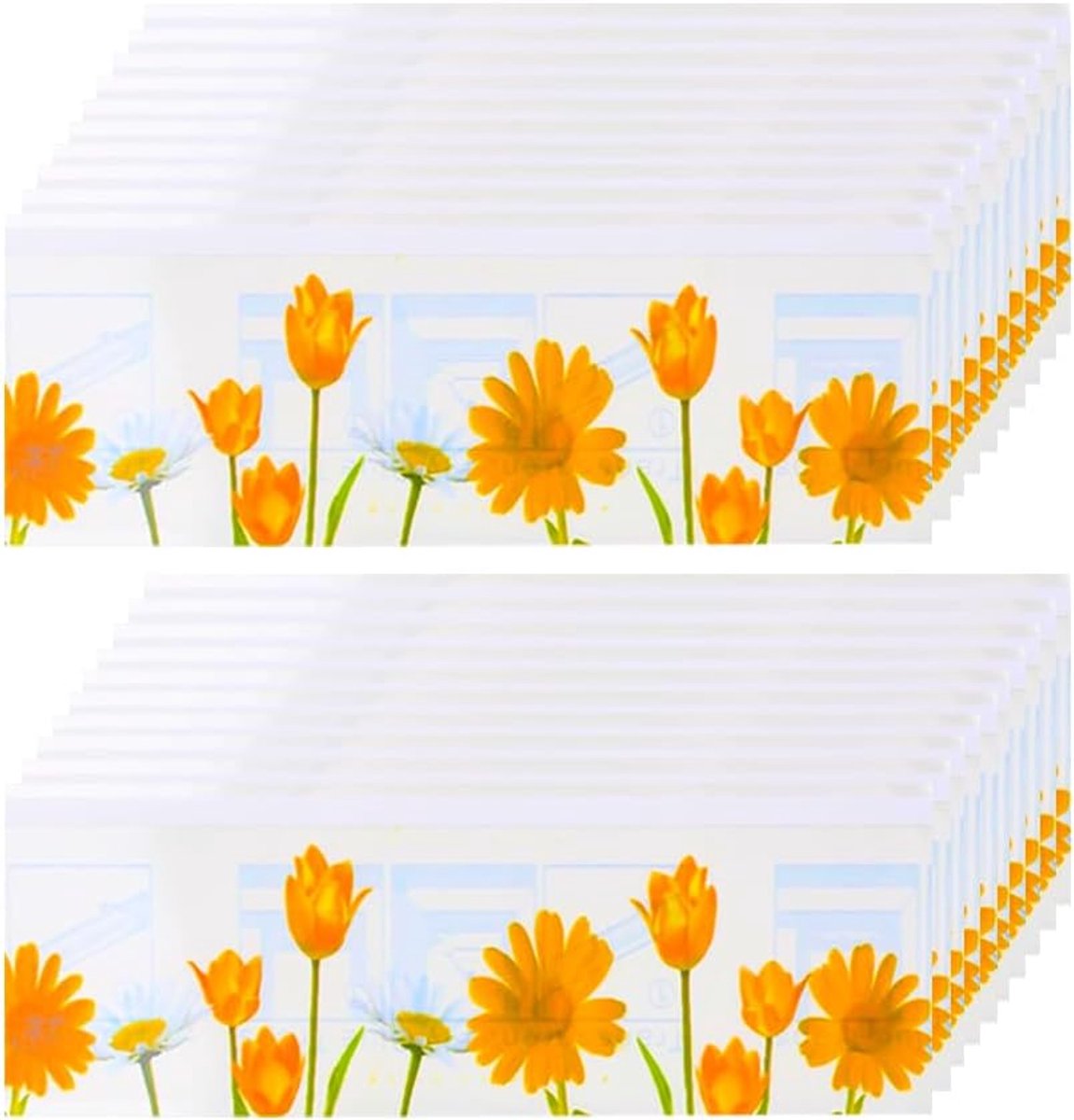 SnelShoppen - Pack van 30 Vliegenvallen met Bloem Design, Effectieve Fruitvliegval, Indoor Plakstrip, Vliegenvanger, Raam Lijmvallen voor Keuken en Tu
