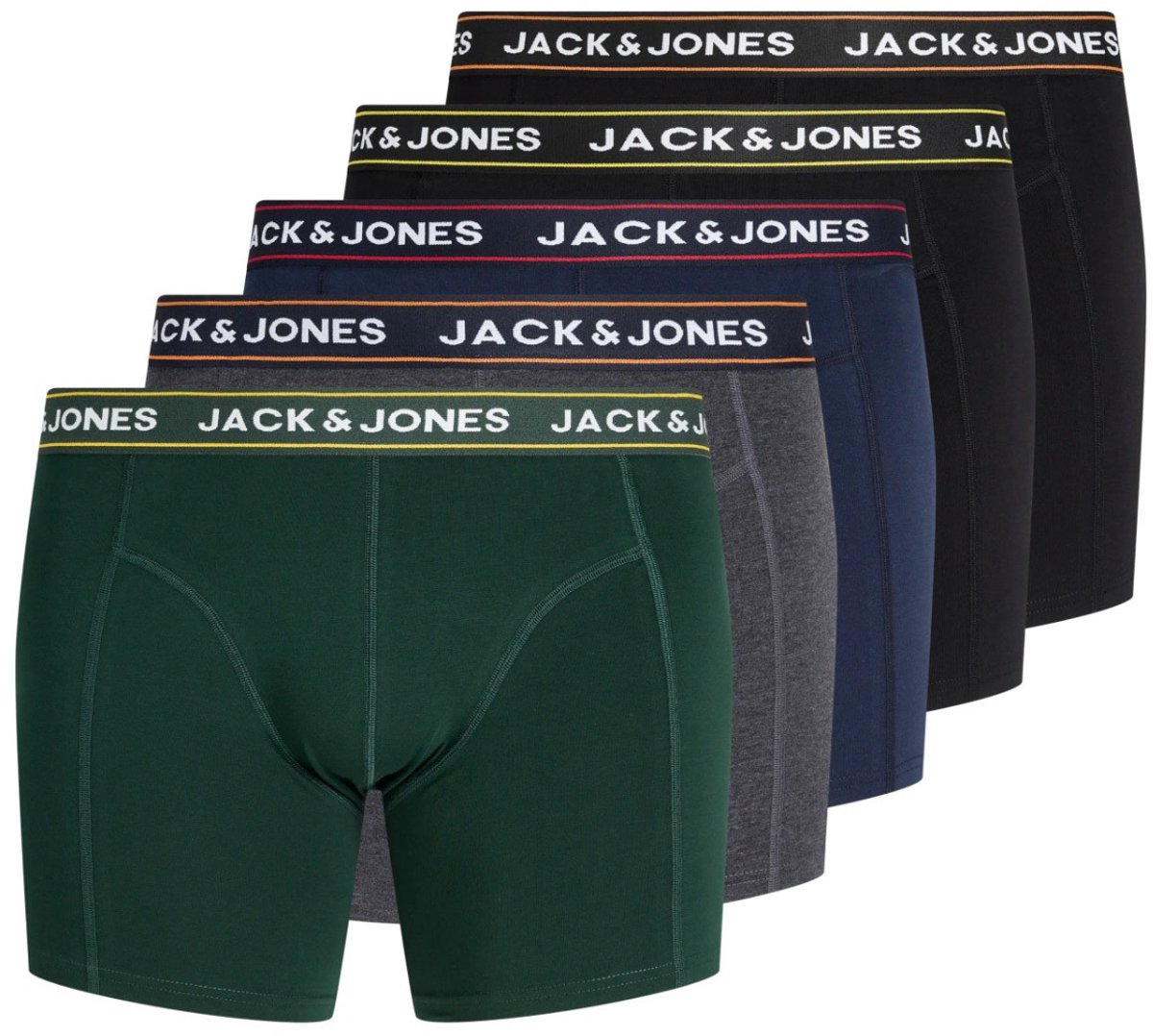 JACK&JONES PLUS - JACMAX SOLID TRUNKS 5 PACK BTW PLS - Jongens - Onderbroeken