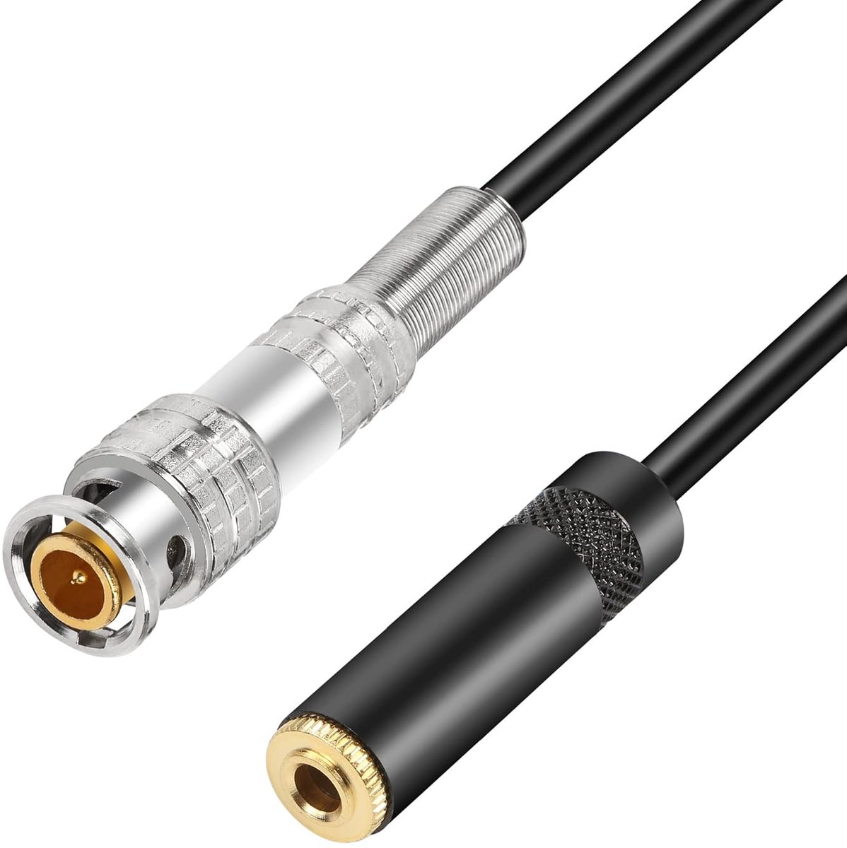 SnelShoppen - BNC Male naar 3.5mm Mono TTS Female Plug Audio Kabel - 0.5M - Laagverlies, Goede Afscherming, Hoogwaardige Geluidsoverdracht voor Audioa