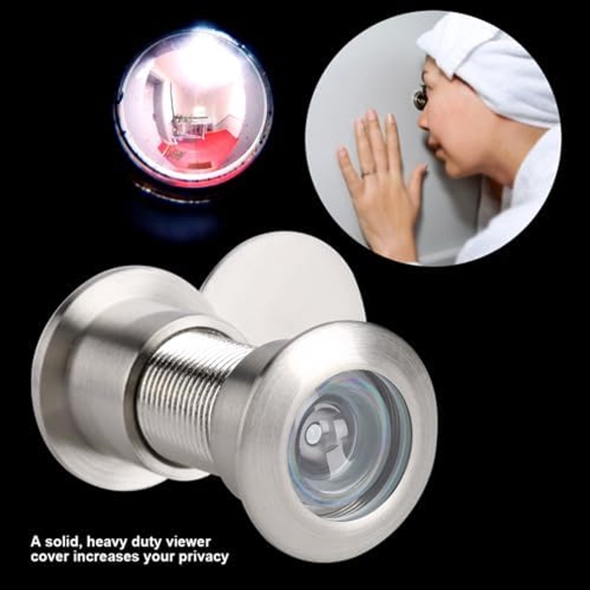 Deurviewer 28mm - brede kijkhoek - met privacycover - bescherming tegen inbraak - ShopVlot