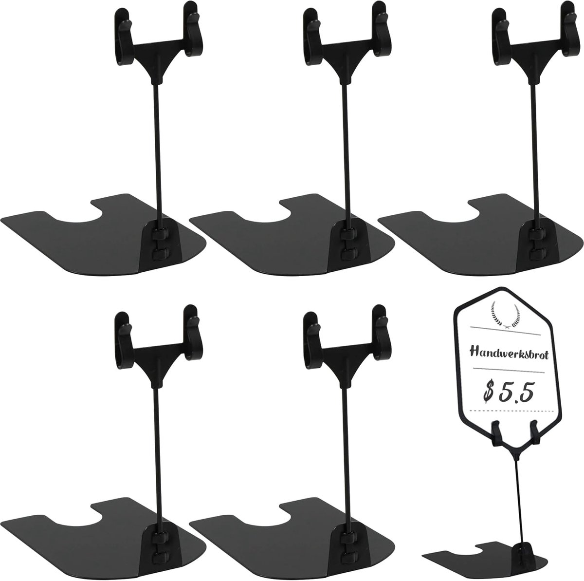 Merchandise Sign Clip Plate Holder - Price Sign Holder - Price Tag Display Stand Metal Holder for Price Indication - ShopVlot