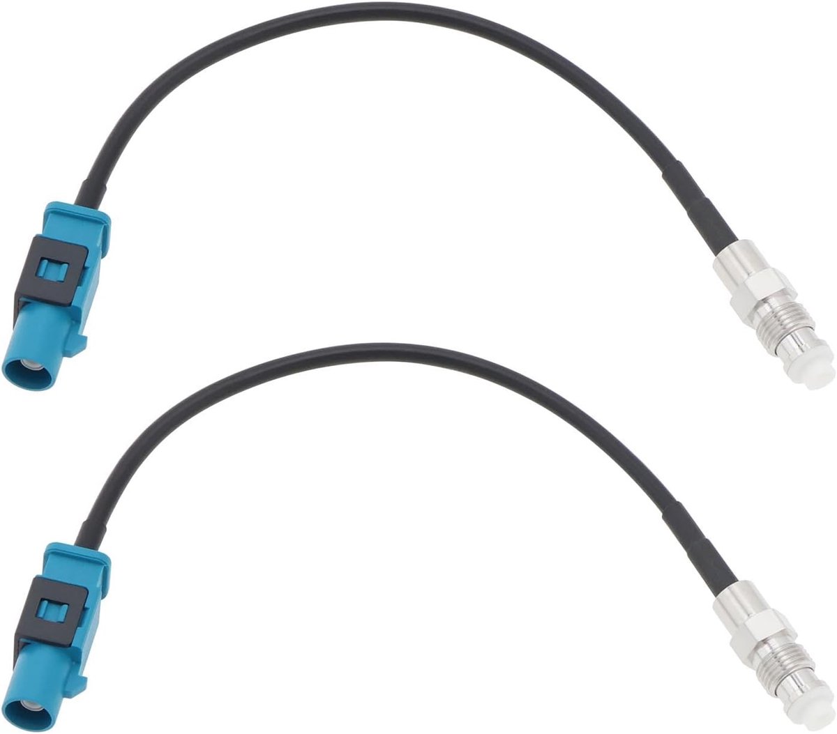 SnelShoppen - 2 Stuks Antenne Adapter Fakra Plug Mannelijk naar FME Socket Vrouwelijk Voertuig Aerial Antenne Coaxiaal Adapter RG178 Kabel GPS Antenne