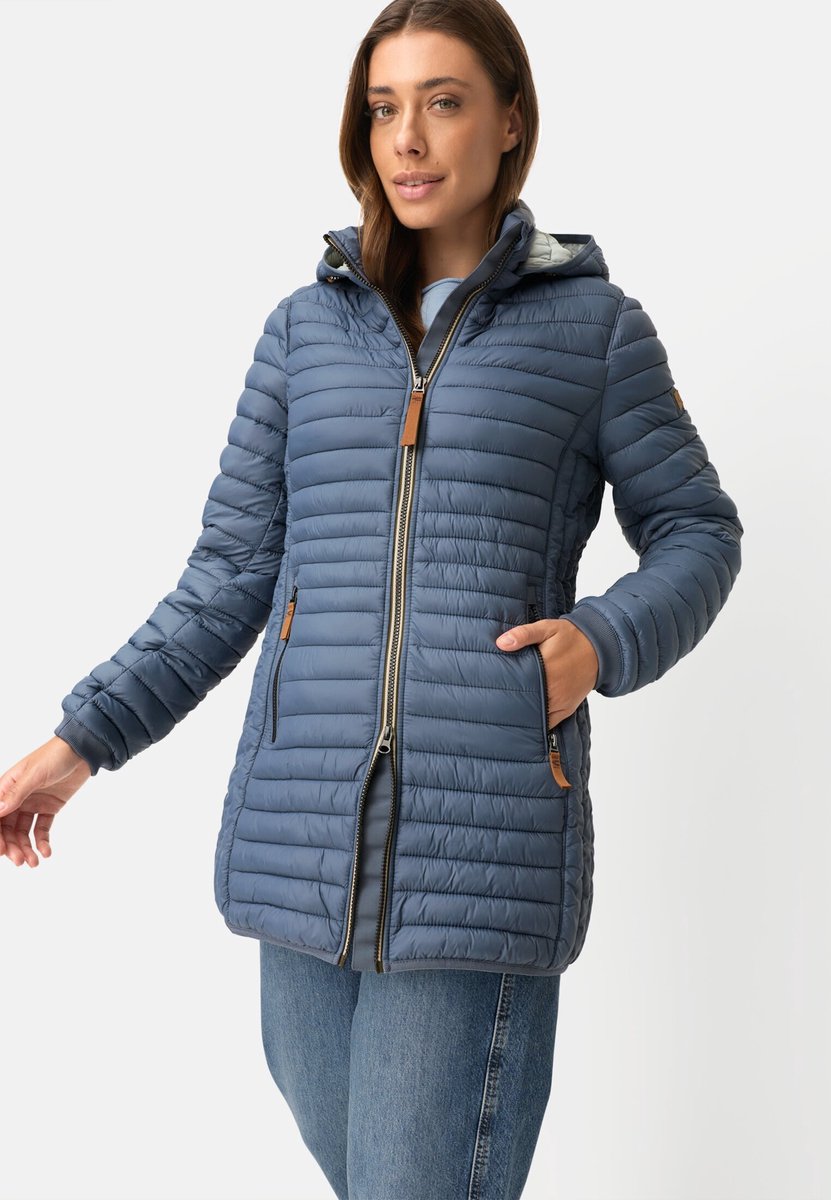 camel active Waterafstotend gewatteerd jack met ritssluitingen - Maat womenswear-34 - Rookblauw