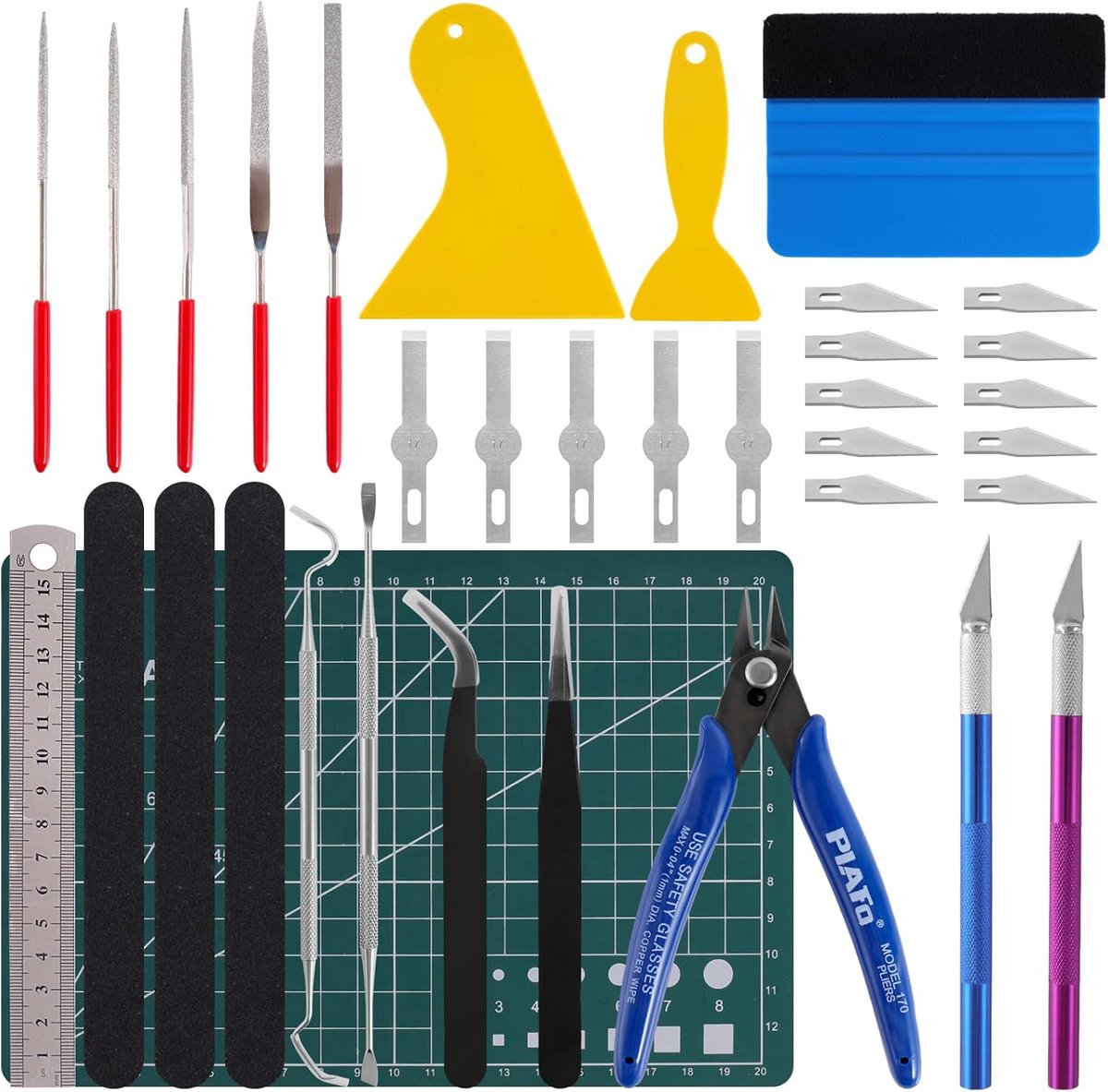 SnelShoppen - 30-delige Model Gereedschap Set, Hobby Basis Gereedschappen Craft Set, Naa gereedschap Set voor Modelbouw, Repareren en Fixeren van Auto