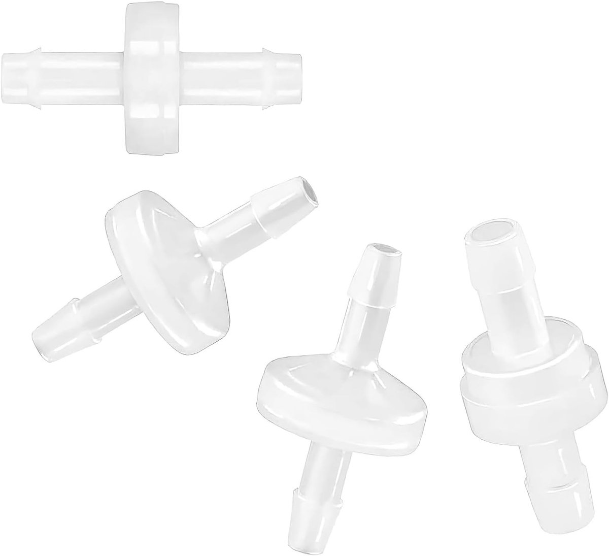 Plastic terugslagklep 4 stuks - Wegwerp - Hoogwaardige kunststof - Voor water- en luchtbehandeling - ShopVlot