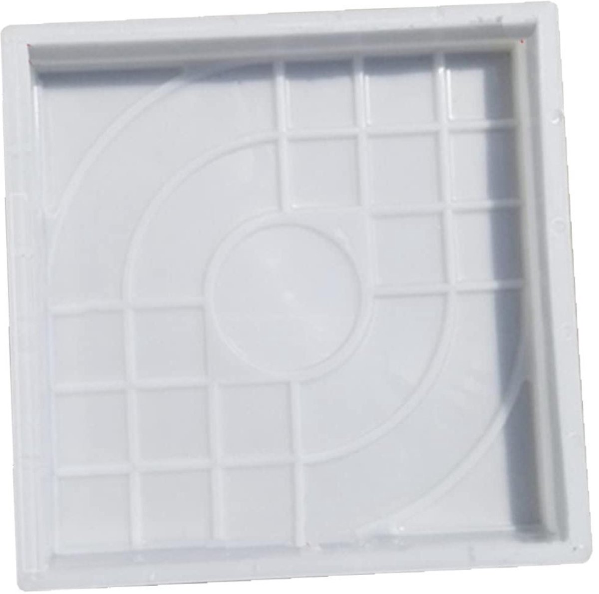 Bestrating Mal - Stapsteen Maker - Tuinpad Aanleggen - Herbruikbaar en Duurzaam - 30x30x6 cm - Wit