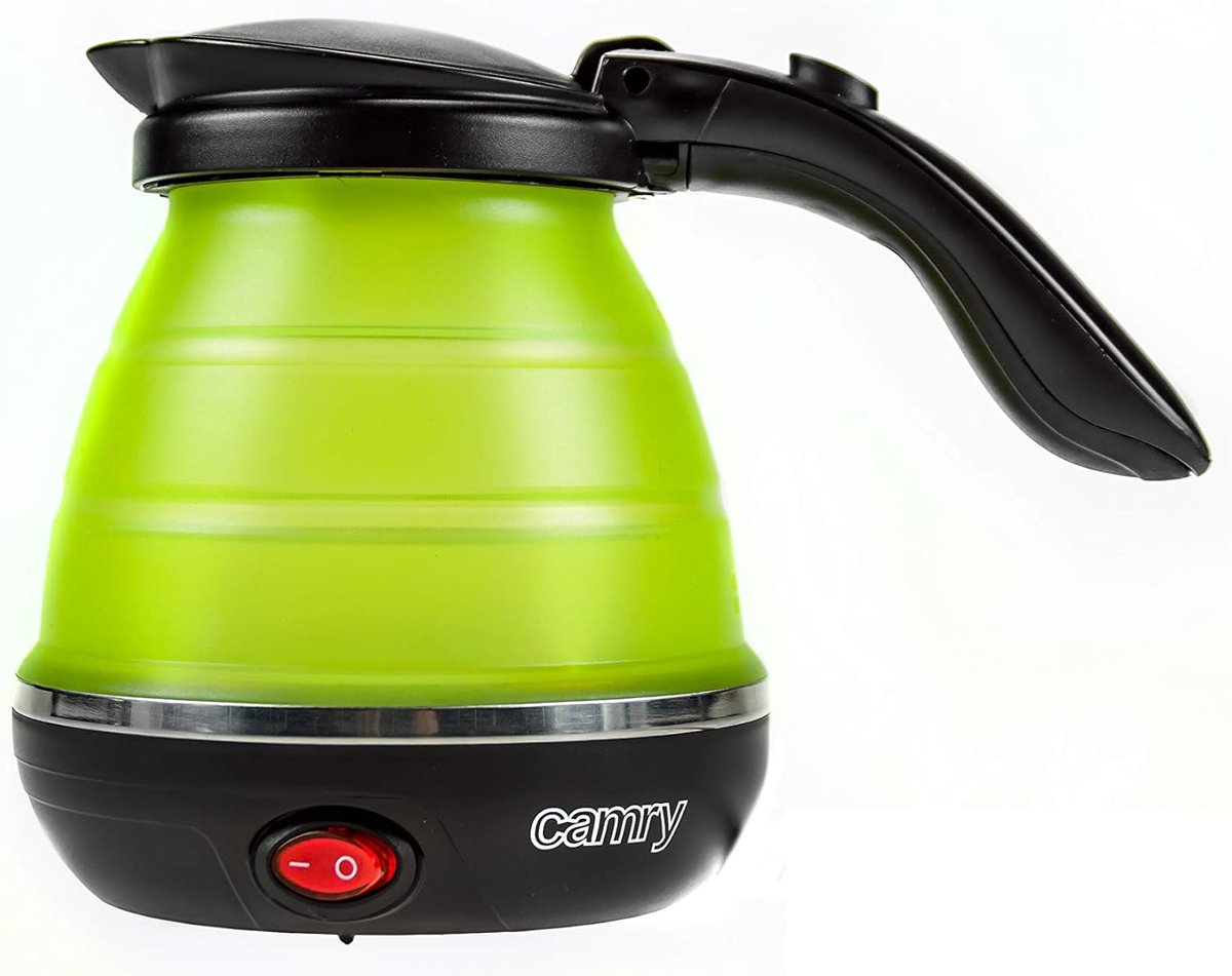 SnelShoppen - 0.5 L opvouwbare electrische waterkoker, silicone, BPA-vrij, 750 W, compact, ruimtebesparend, automatische uitschakeling, robuuste opvou