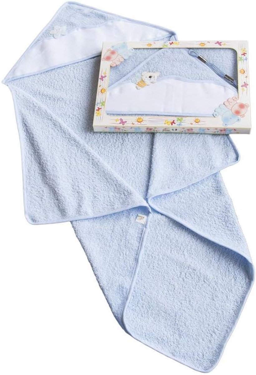 SnelShoppen - Gele Baby Badjas ACC288-GIAL, Italiaanse Kwaliteit, Luxe Badkleding voor Kinderen, Ideaal voor Thuis, Zwembad en Vakantie