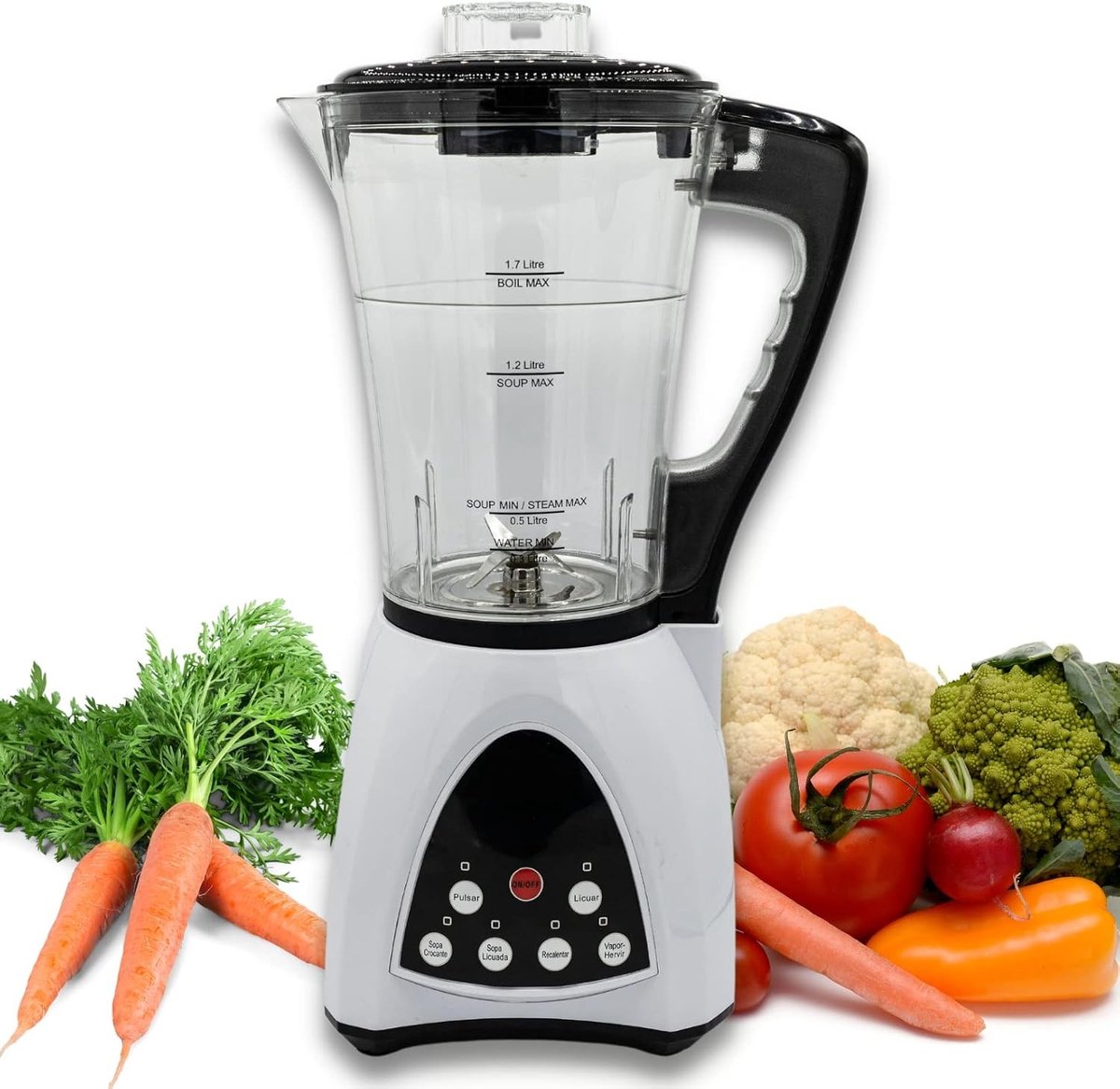 Multifunctionele Keukenmachine Roestvrijstaal 1700ml 6 Automatische Programma's Roeren Kloppen & Koken