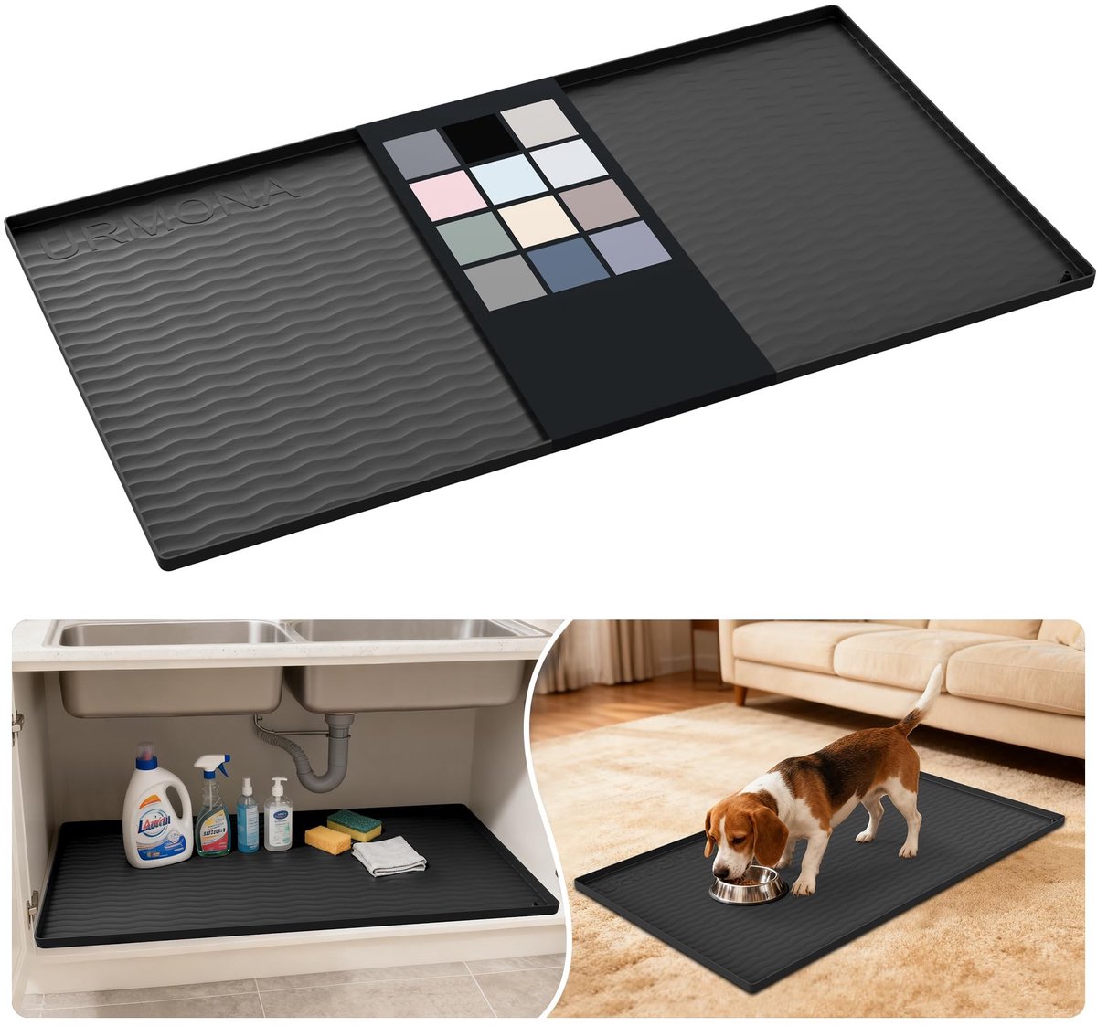 Omgoods - Waterdichte Siliconen Onderkastmat 100x55cm voor Keuken en Dierenbakken