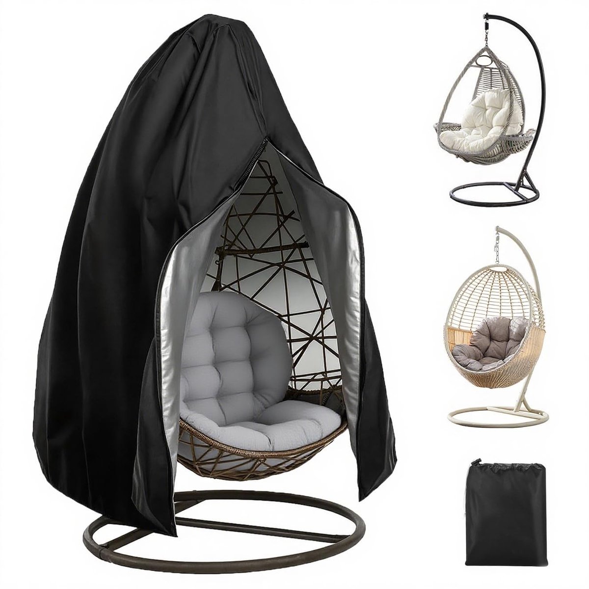 Omgoods - Beschermhoes voor Hangstoel - Waterdichte en UV-bestendige Oxford Stof, 190 x 115 cm