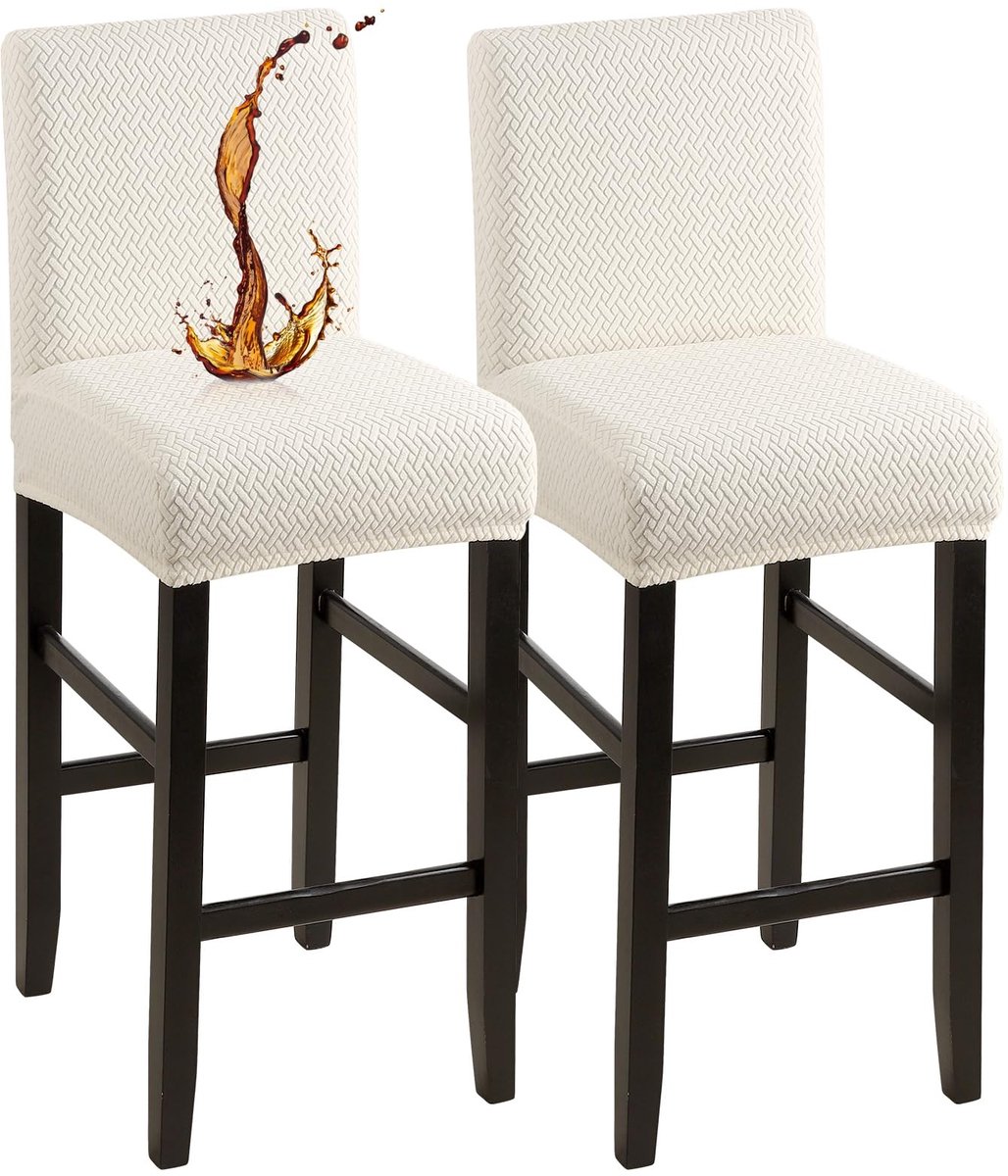 Omgoods - Set van 2 Waterdichte Bar Stoel Covers voor Eetstoelen