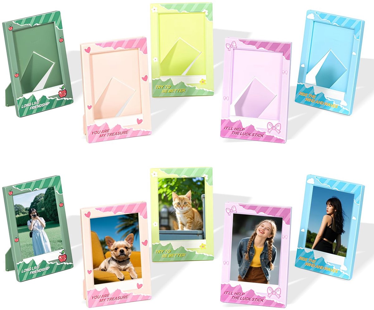 Omgoods - Set van 10 Mini Fotolijsten voor Tafelweergave