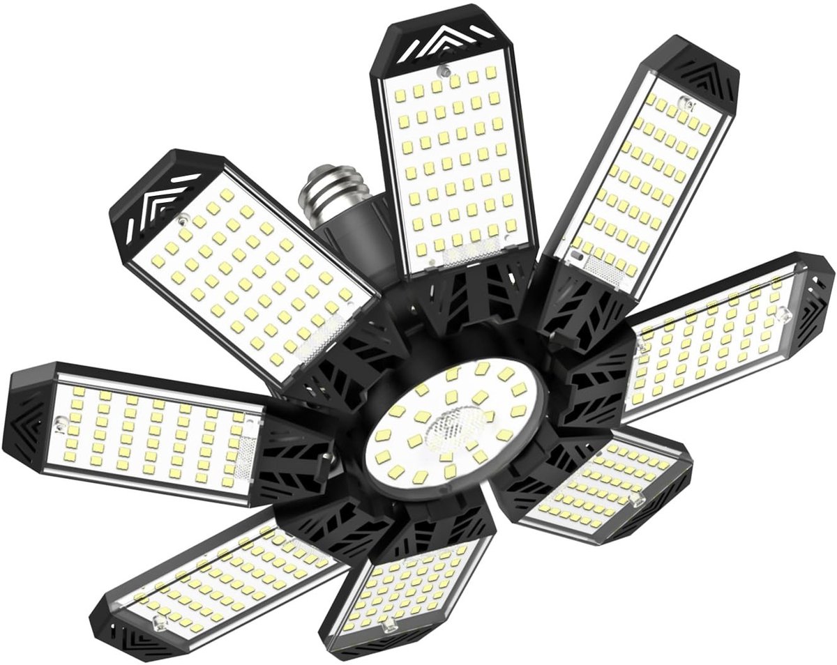 Omgoods - LED Garageverlichting 210W met Verstelbare Panelen