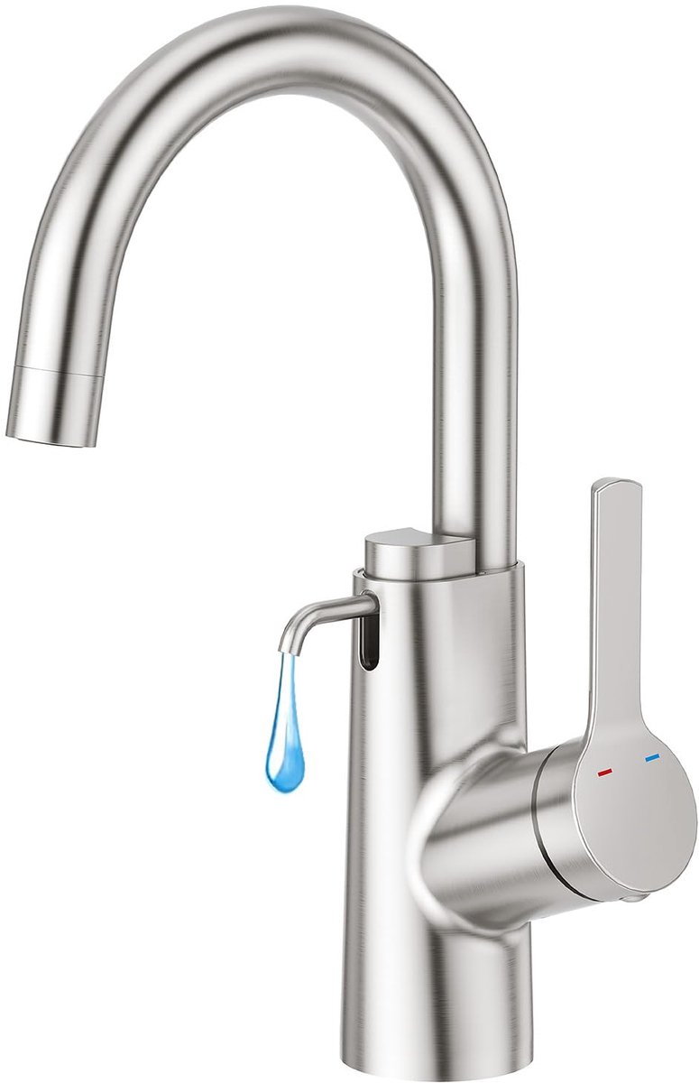 Omgoods - Wastafelkraan met Zeepdispenser voor Badkamer