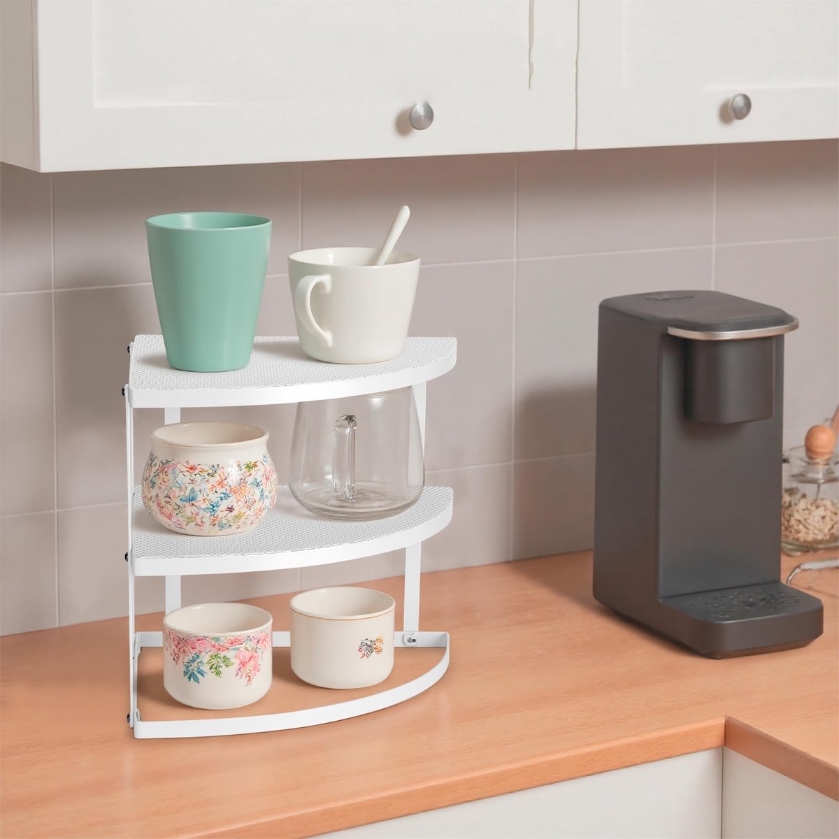 Omgoods - 3-Tier Metalen Hoekplank voor Keuken en Badkamer
