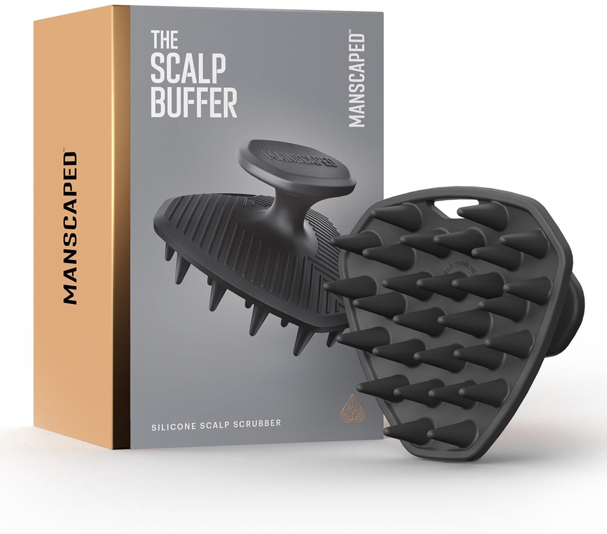 Omgoods - Siliconen Hoofdscrubber voor Mannen met Ergonomisch Ontwerp