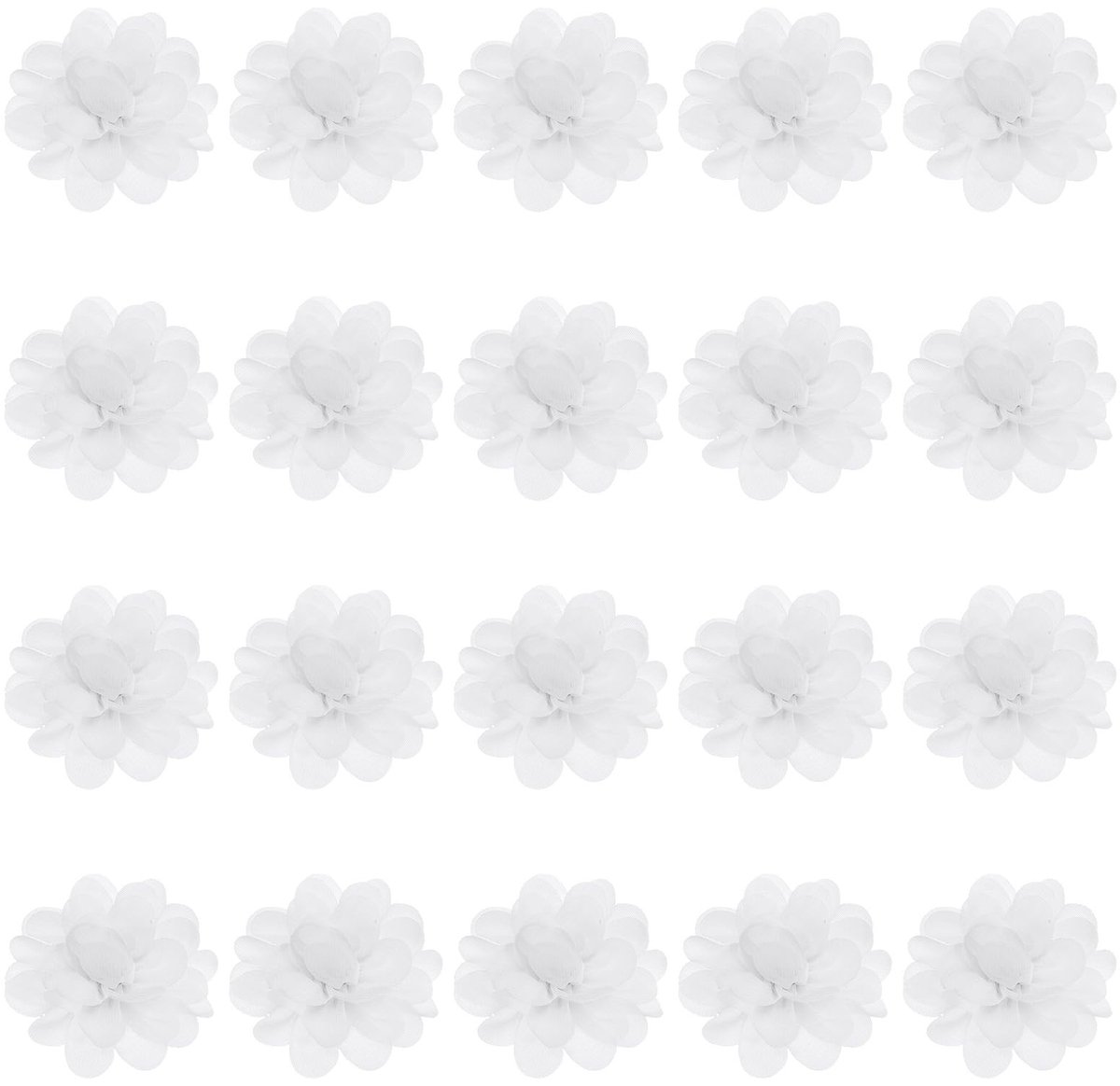 Omgoods - Set van 20 Chiffon Bloemen voor Ambachten en Decoratie