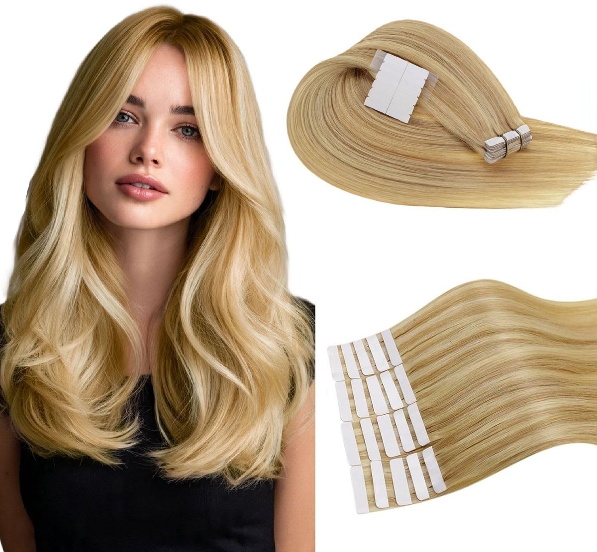 Omgoods - Tape Extensions 40 cm Blond Mix Goudblond