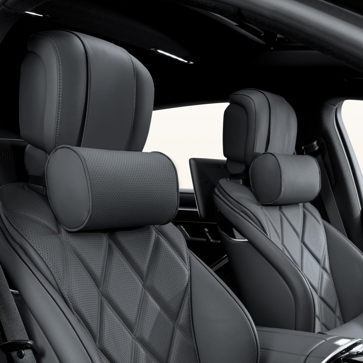 Omgoods - Ergonomisch Geheugenschuim Hoofdkussen voor Auto en Thuis - Set van 2