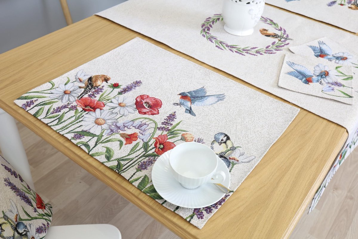 Omgoods - Set van 4 Wasbare Tafelmatten - 35 x 45 cm, Jacquard Stof voor Bruiloften en Keuken