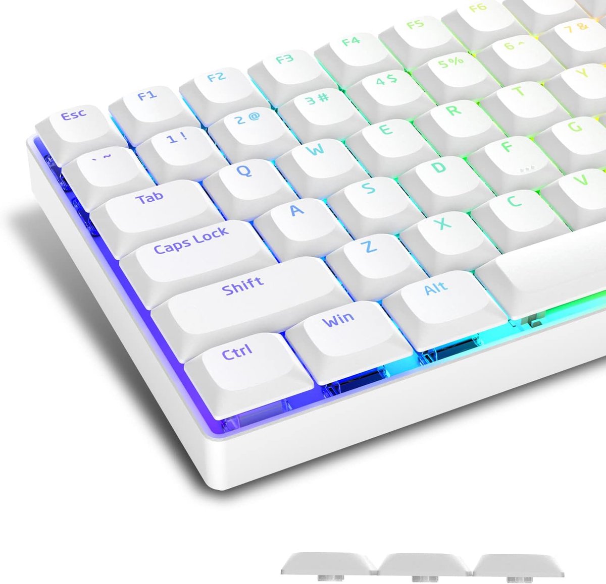 Profile 118 Keycaps, Horizon Shine Through Keycaps, voor 60%, 65%, 75%, 80%, 100% ANSI US Layout Cherry Gateron MX Switch mechanisch toetsenbord, zwart | ANSI US lay-out, compatibel met Cherry Gateron MX voor 60/65/75/80/100%