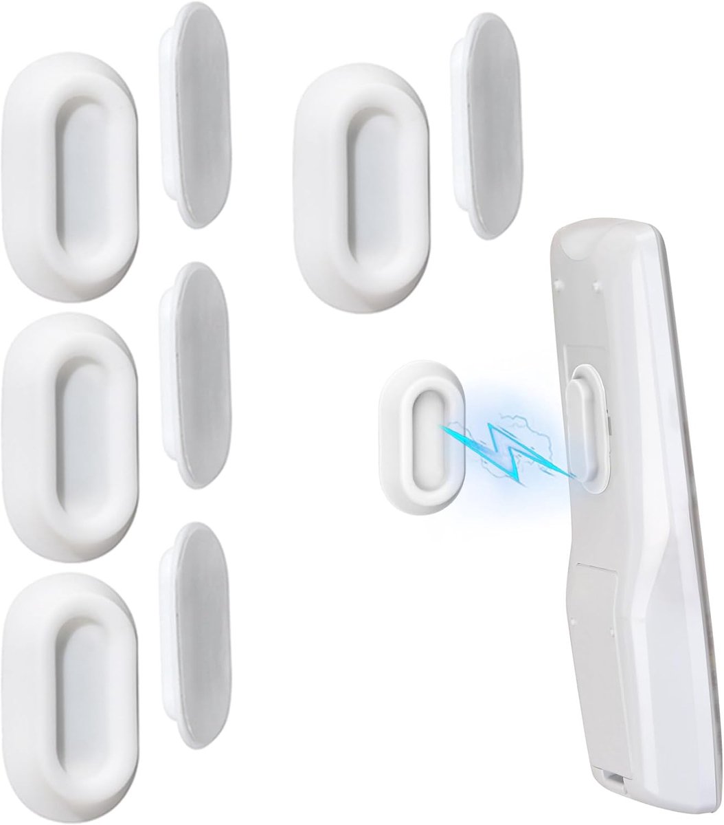 SnelShoppen - Magnetische Afstandsbediening Houder Wandbevestiging 4-Pack Zachte Silicone Met Sterke Lijm Voor TV, Airco, Ventilator